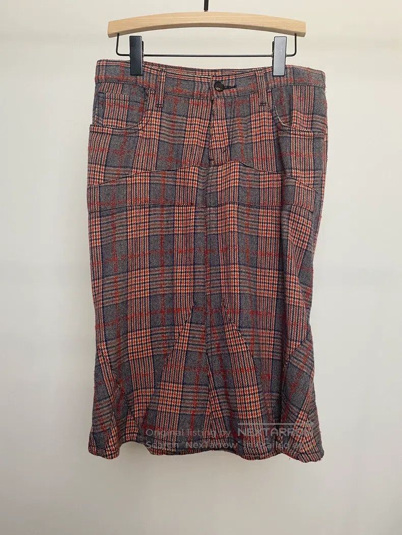 Junya Watanabe Junya Watanabe size M Fishtail checkered skirt Size 23" - 1 Thumbnail