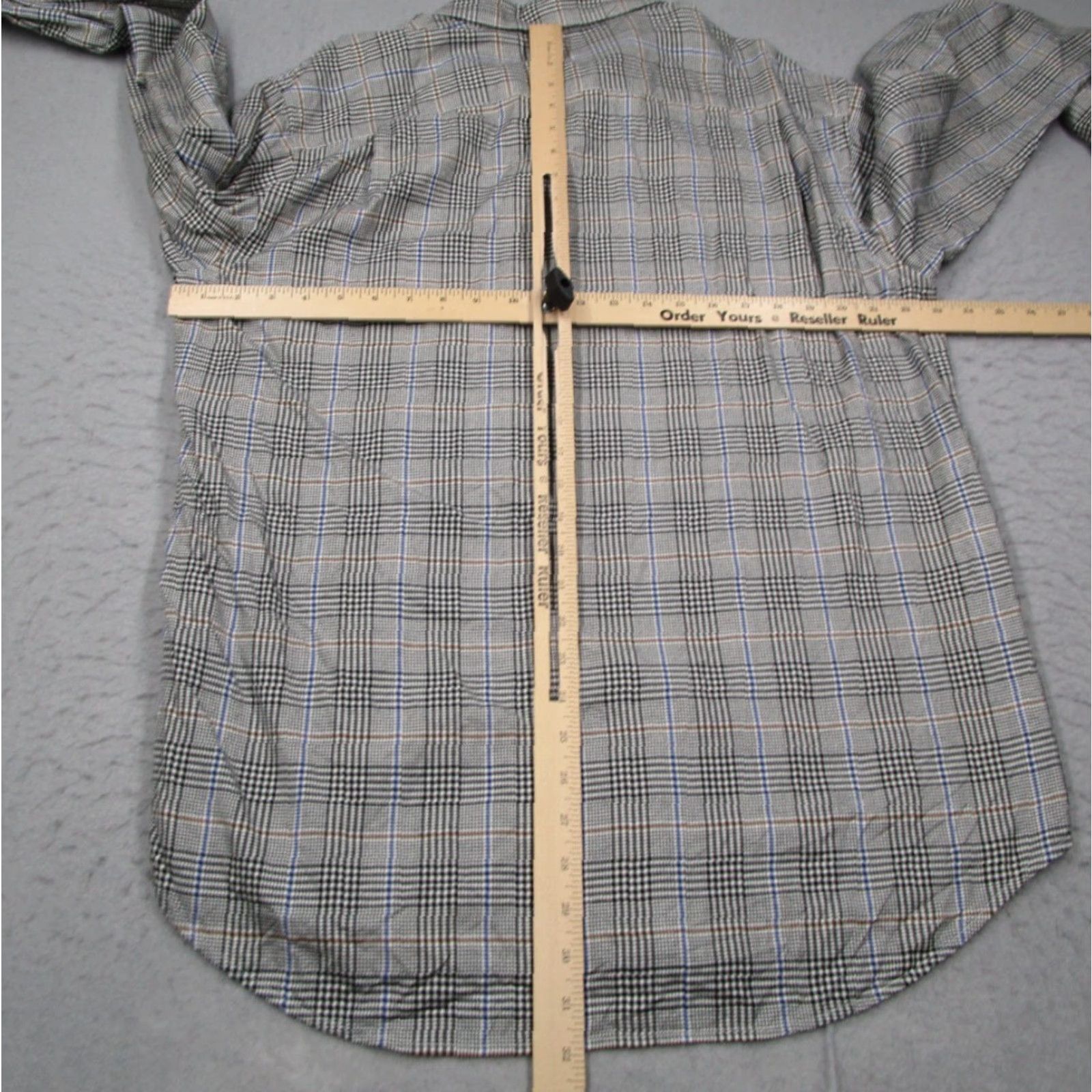 Orvis VINTAGE Orvis Shirt Mens Large Gray Signature Collection Houndstooth Button Up Silk Wool Geometric Modern Classics Mens L Gray Button-Up Size US L / EU 52-54 / 3 - 6 Thumbnail