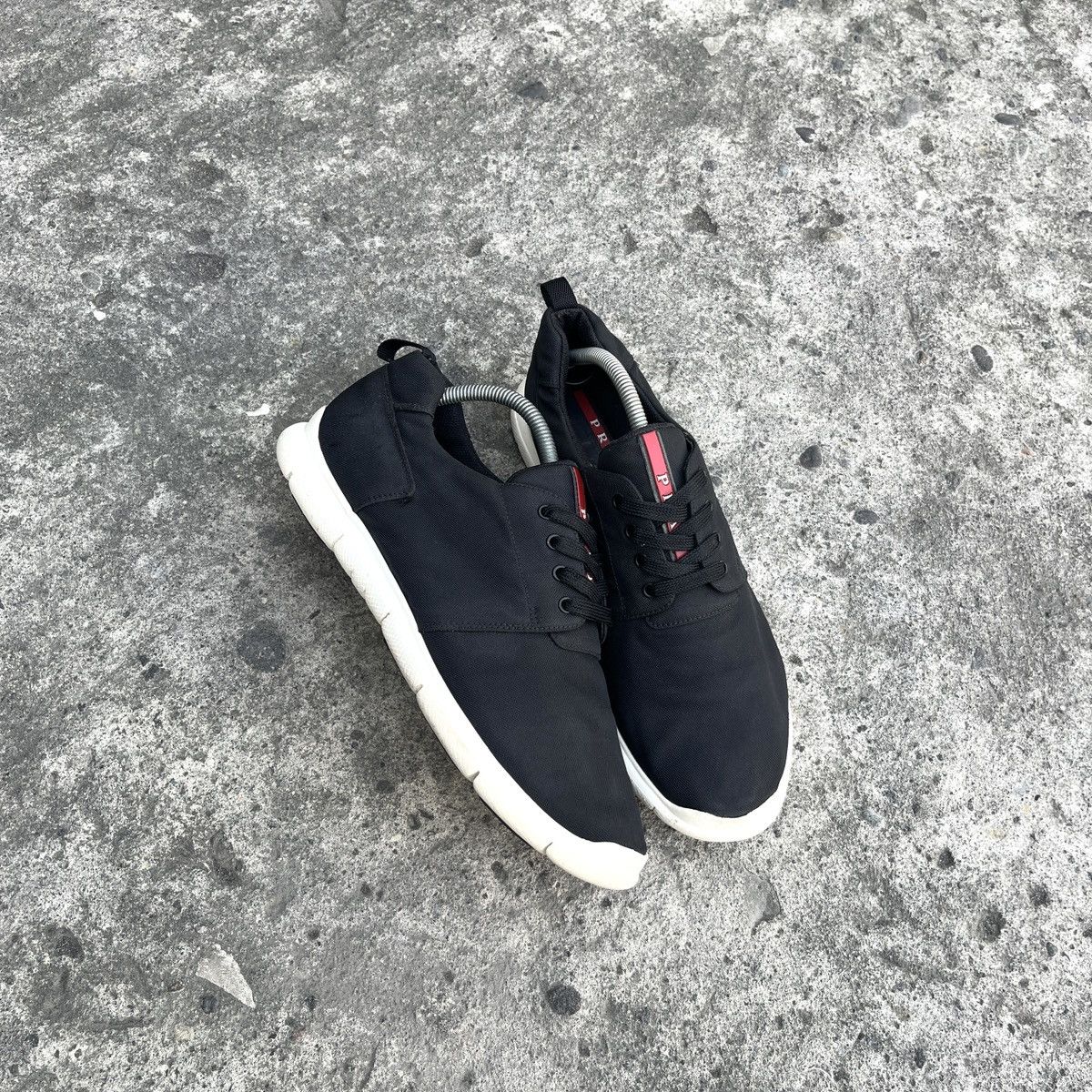 Prada Prada Ultralight Red Stripe Sneakers 4E3055 Size US 8 / EU 41 - 2 Thumbnail