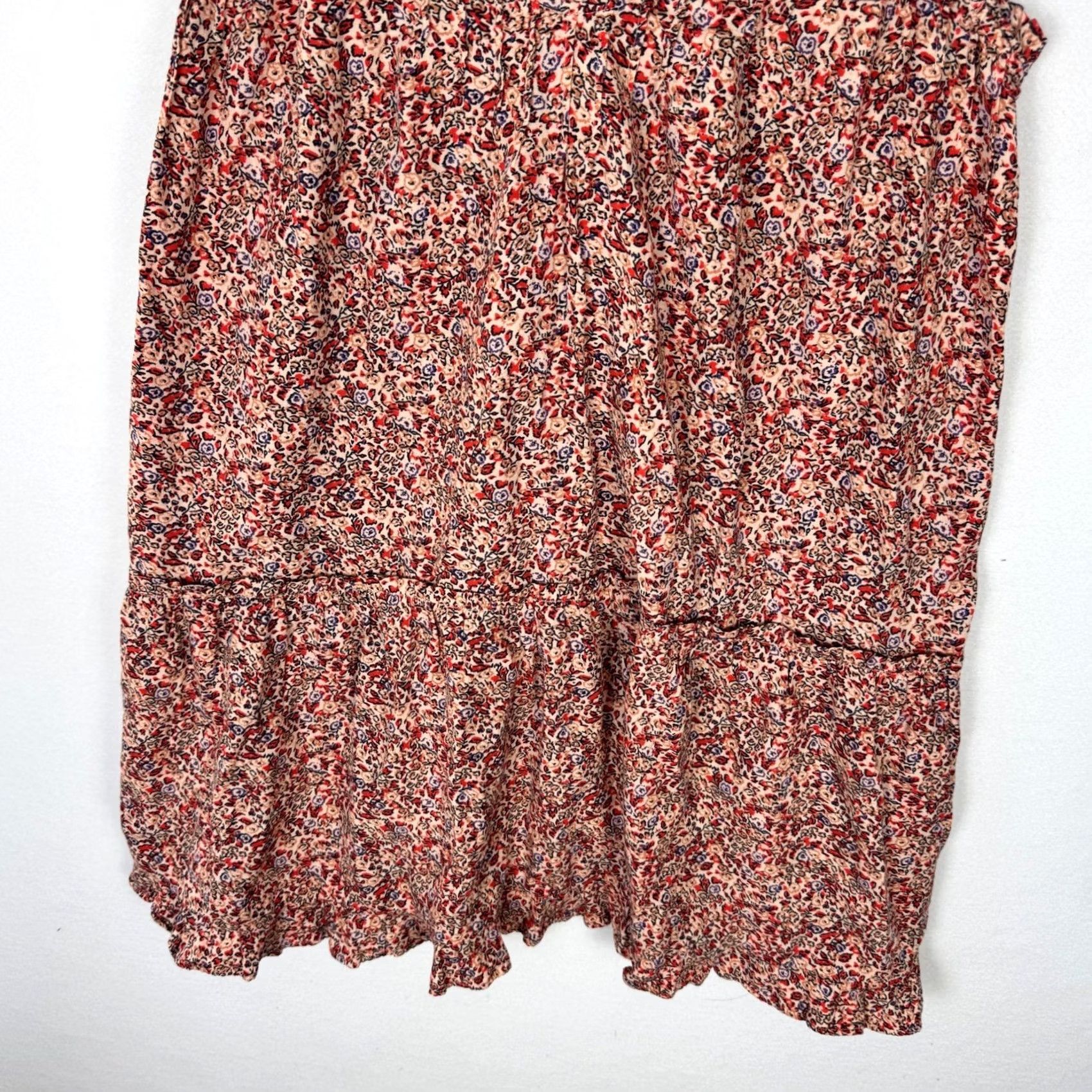 Vintage Universal Thread Pink Floral Pintuck Mini Dress L Size L / US 10 / IT 46 - 7 Thumbnail