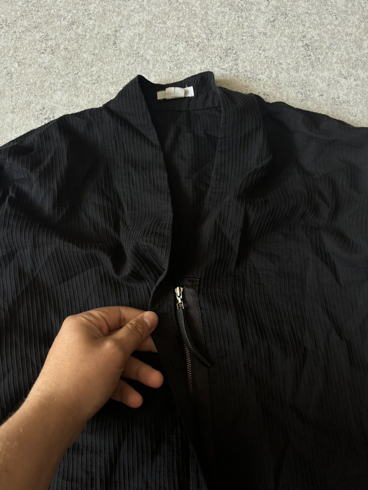 Designer × Helmut Lang × Japanese Brand HELMUT LANG BLACK TRANSPARENT ZIP BLOUSE Size M / US 6-8 / IT 42-44 - 2 Thumbnail