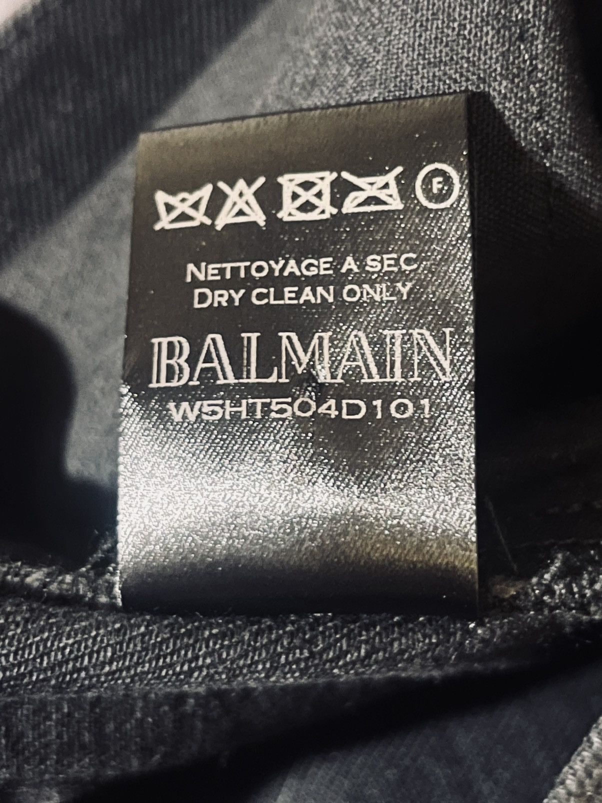 Balmain Balmain Waxed/Leather Paneled Biker Jeans Size US 30 / EU 46 - 6 Thumbnail