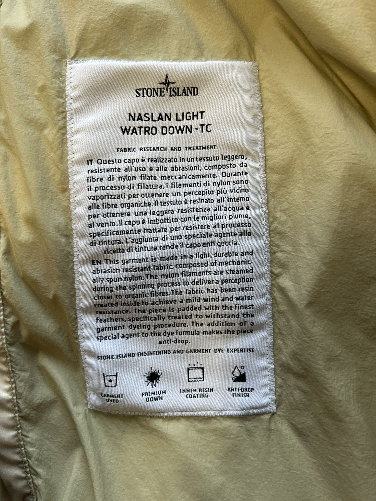 Stone Island Stone island naslan light watro down-tc puffer jacket Size US L / EU 52-54 / 3 - 16 Thumbnail