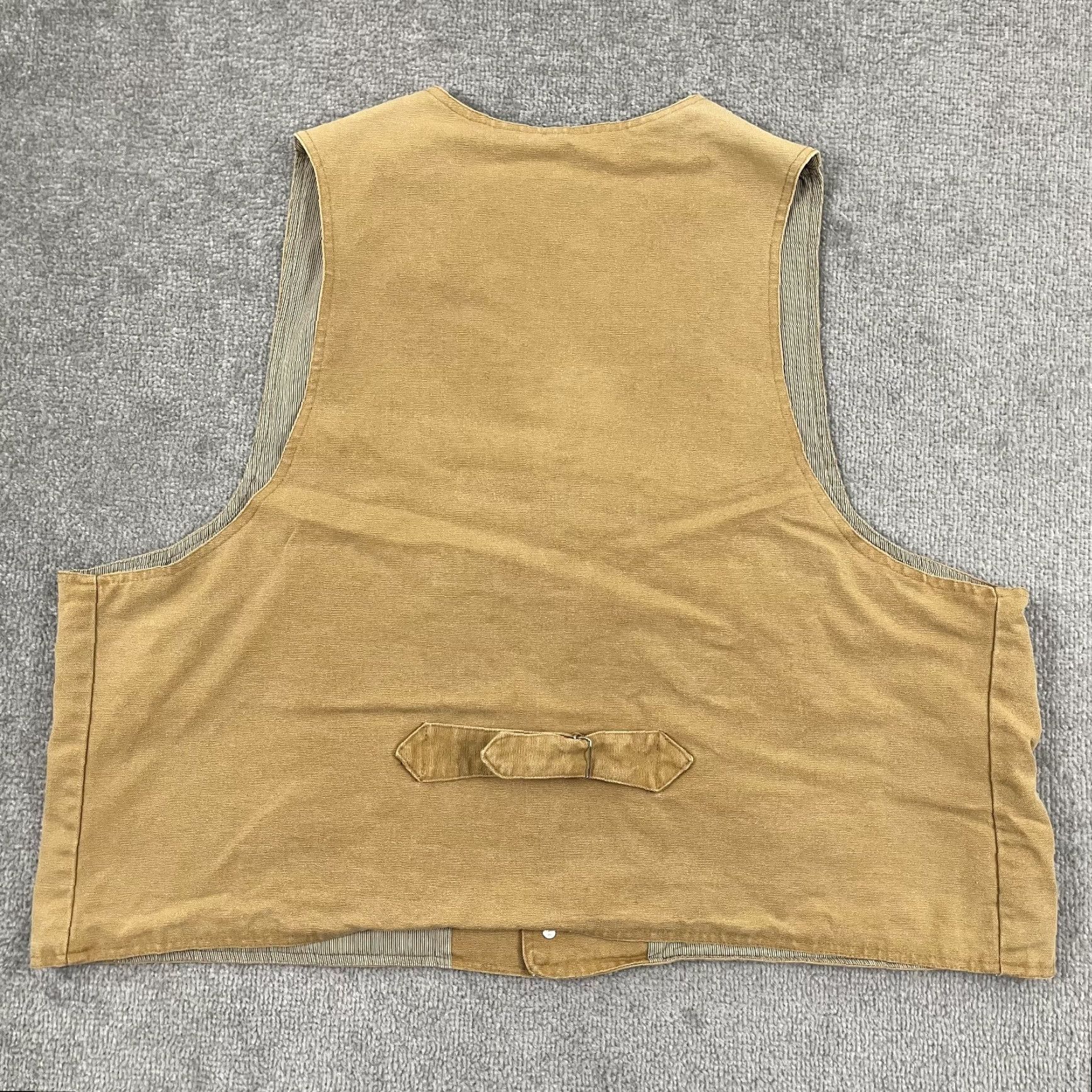Vintage V Wah Maker Frontier Vest Adult Mens 2X Brown Canvas Western Cowboy Buckle Back Vest Size US XXL / EU 58 / 5 - 3 Thumbnail