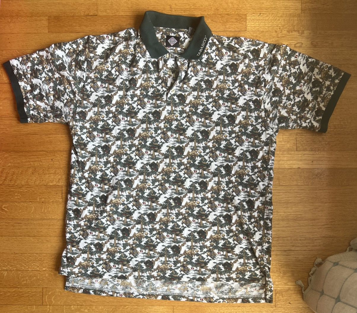 Tabasco Vintage Tabasco Brand Polo Shirt All Over Print Shirt Size US XL / EU 56 / 4 - 1 Thumbnail