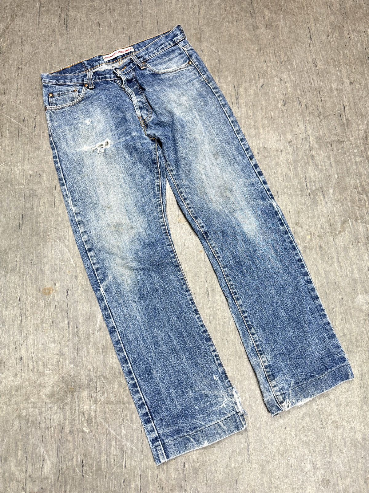Acne Studios ᶠᵃⁿᶜʸᵍᵘʸ Vintage Baggy Washed Denim Jeans Wide leg Y2K Size US 31 - 1 Thumbnail