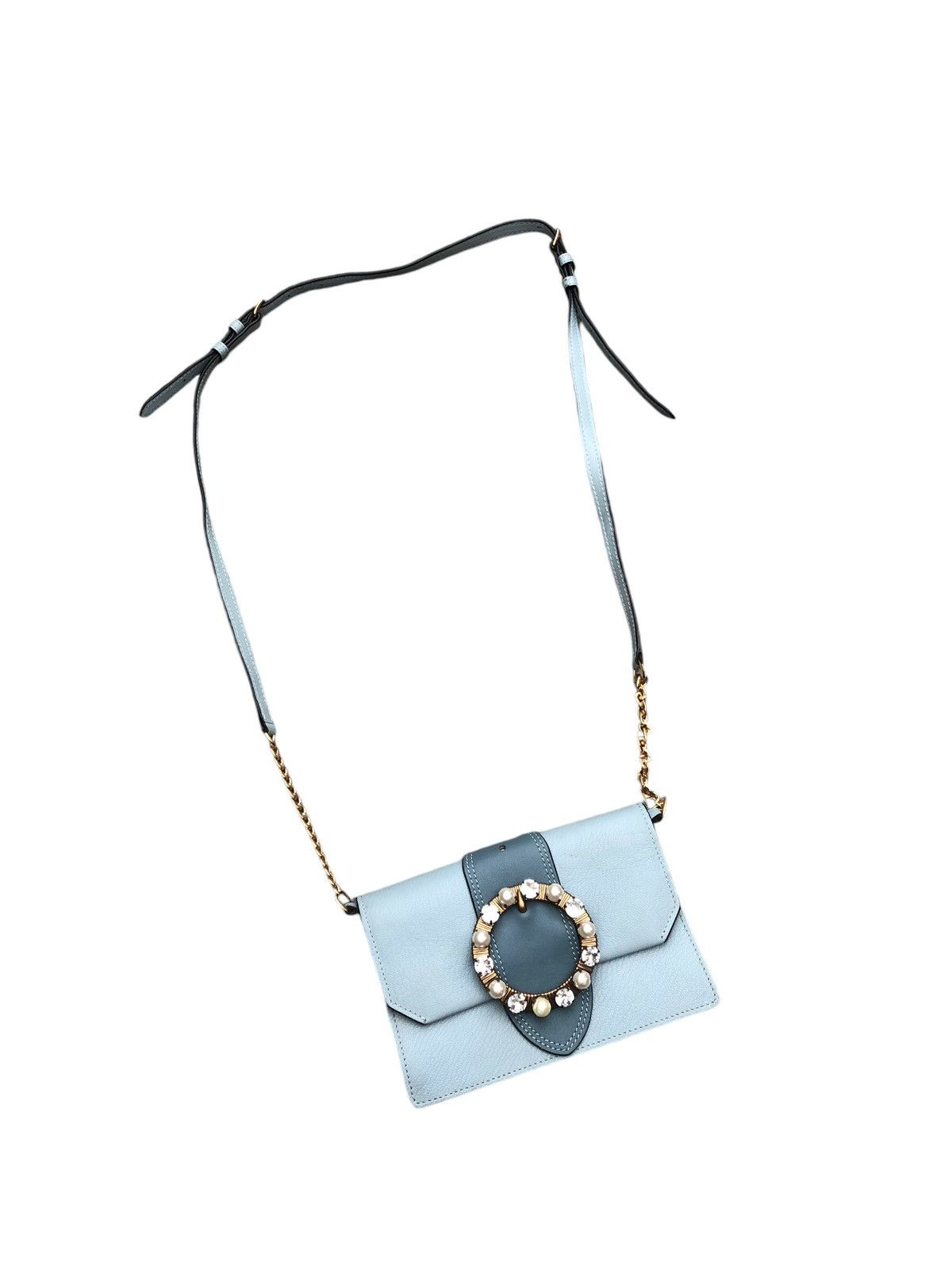 🔥Cute MIU MIU Madras Crystal & Pearl Crossbody Small Bag