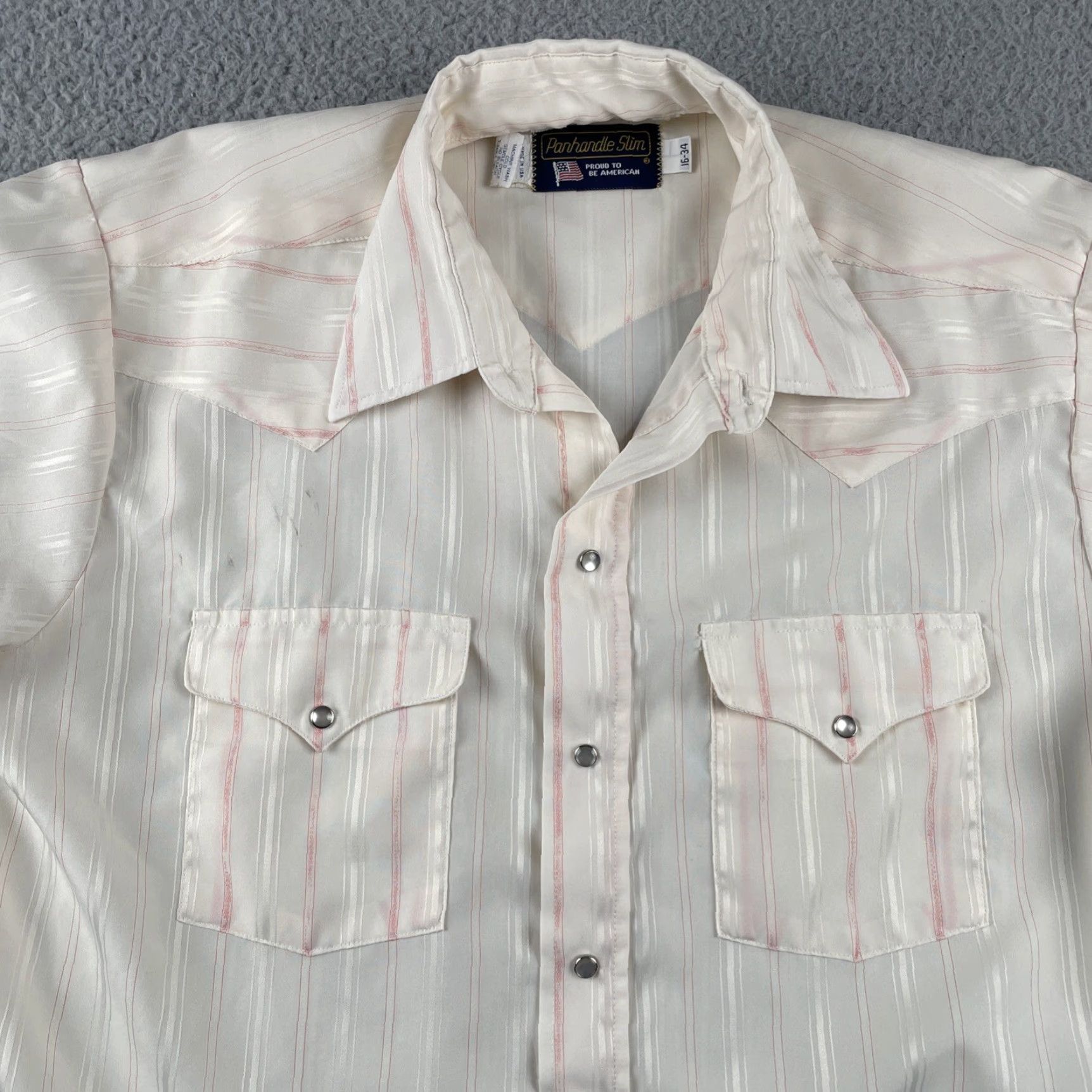 Vintage VINTAGE Panhandle Slim Pearl Snap Long Sleeve Button Up Shirt USA XL White Slimming Regular Mens Size US XL / EU 56 / 4 - 2 Thumbnail
