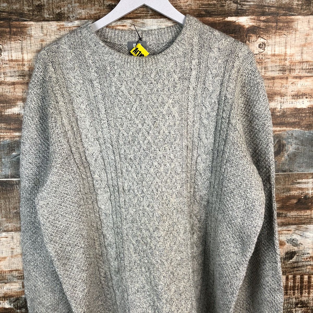 Homespun Knitwear × Japanese Brand × Vintage Uniqlo Heatech Grey Knitwear #A1710 Size XL / US 12-14 / IT 48-50 - 5 Thumbnail