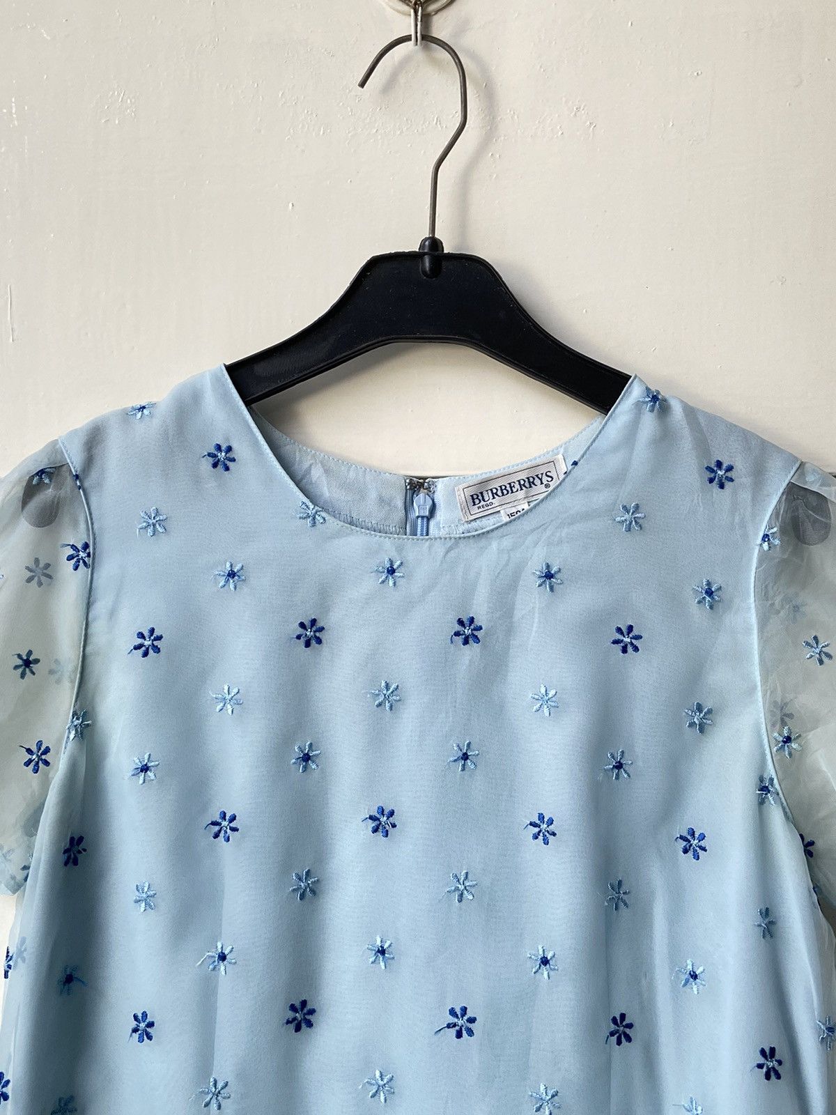 Burberry BURBERRY Blue Midi Dress Size XS / US 0-2 / IT 36-38 - 4 Thumbnail