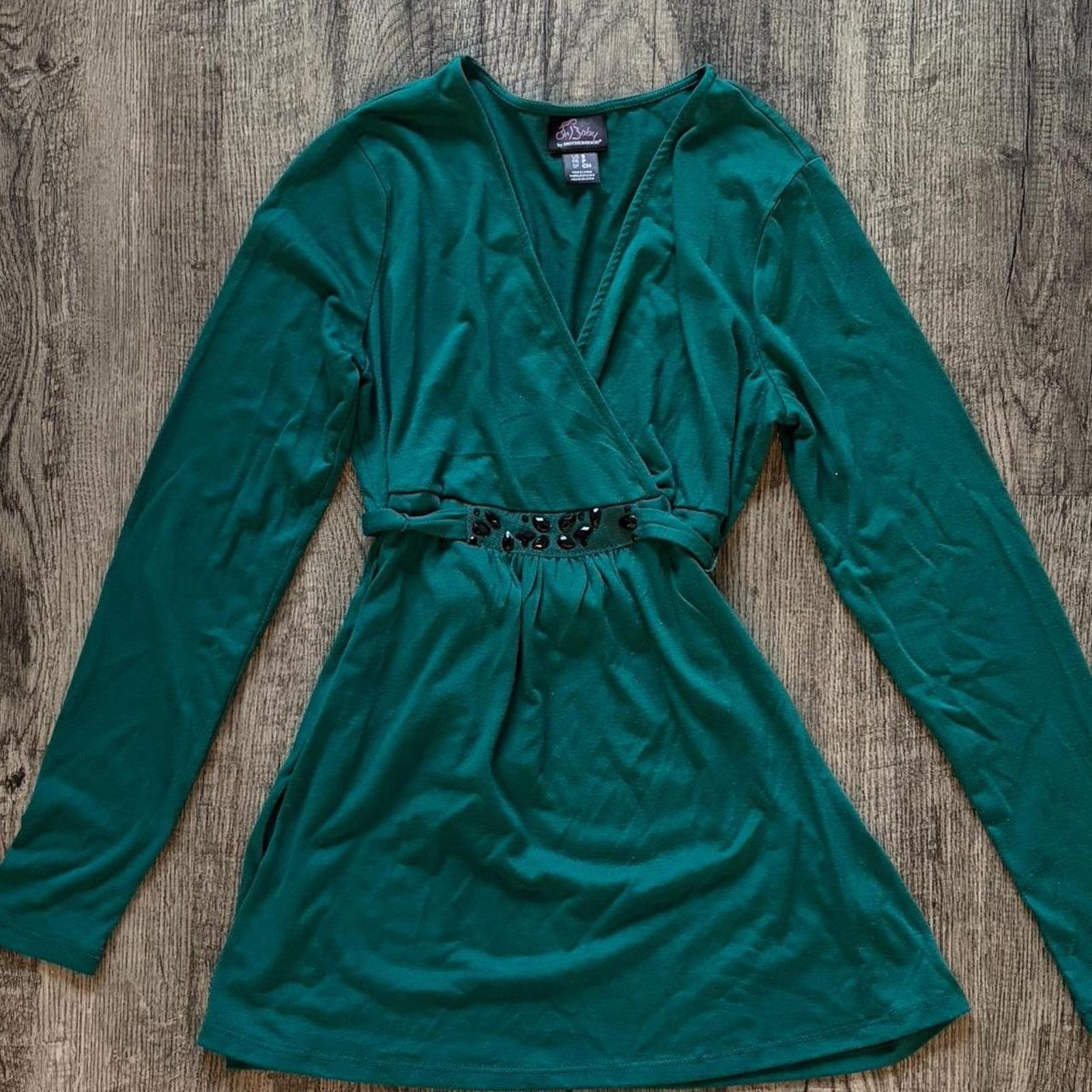 Other Green long sleeve wrap top Size S / US 4 / IT 40 - 2 Thumbnail
