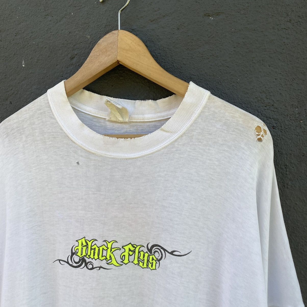 Hook-Ups Thrashed Distressed Vintage 90s Black Flys Eyewear Skate Tee Size US XL / EU 56 / 4 - 6 Thumbnail