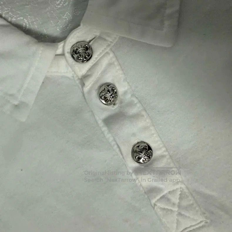 Chrome Hearts Chrome Hearts Three Silver Button Polo. Size US S / EU 44-46 / 1 - 2 Thumbnail
