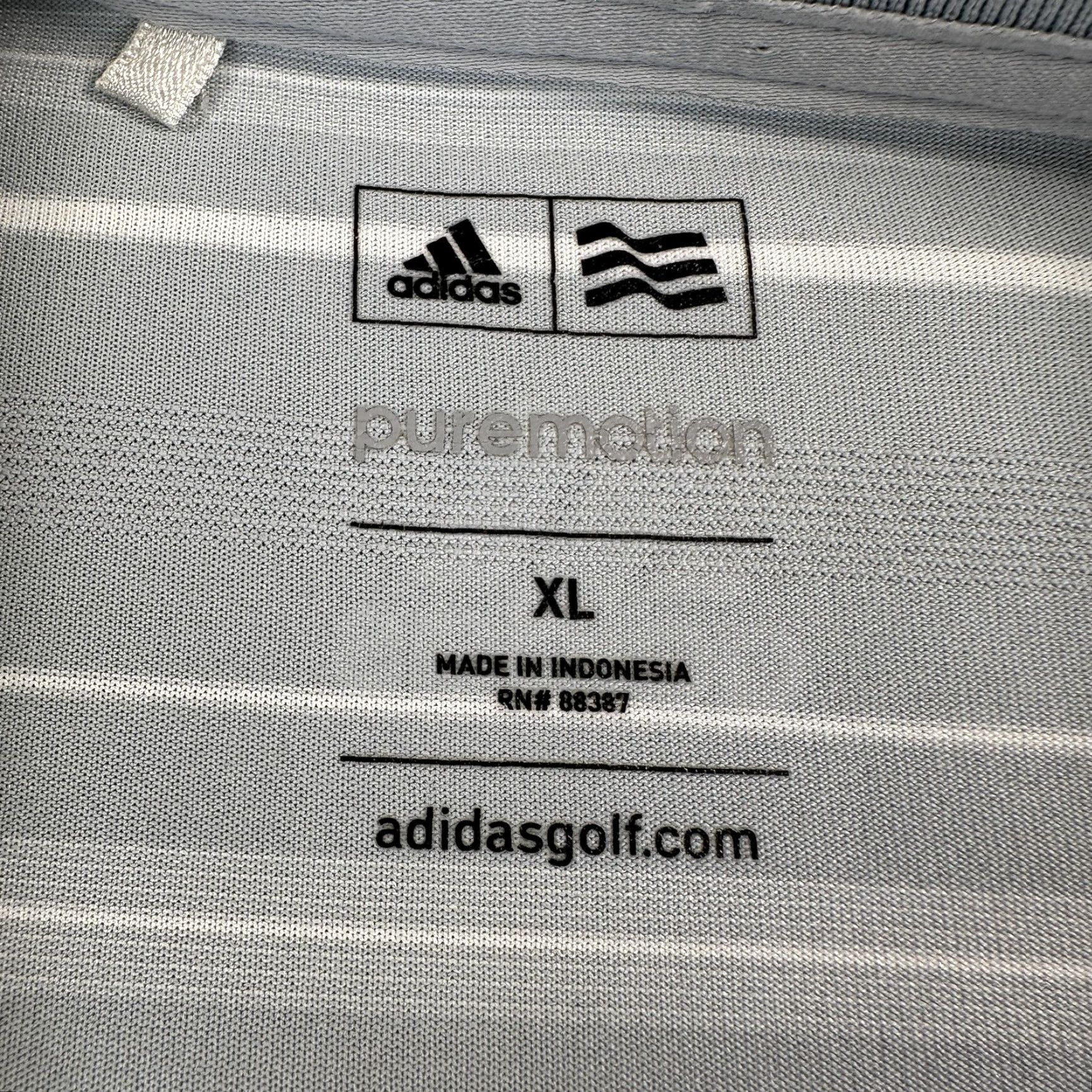 Adidas Adidas Puremotion Polo Shirt Mens XL Gray Striped Golf Performance Short Sleeve Size US XL / EU 56 / 4 - 3 Thumbnail