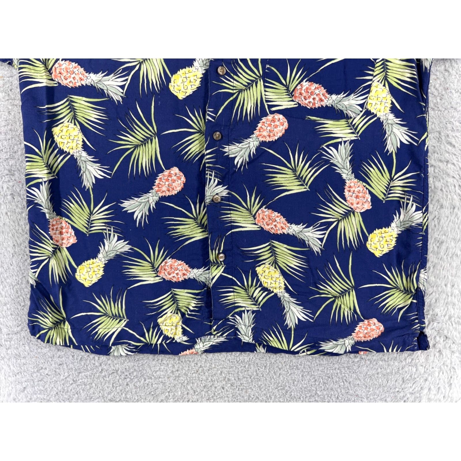 Vintage imprints Shirt Adult Large Blue Pineapple All Over Print 100% Rayon Hawaiian Size US L / EU 52-54 / 3 - 5 Thumbnail