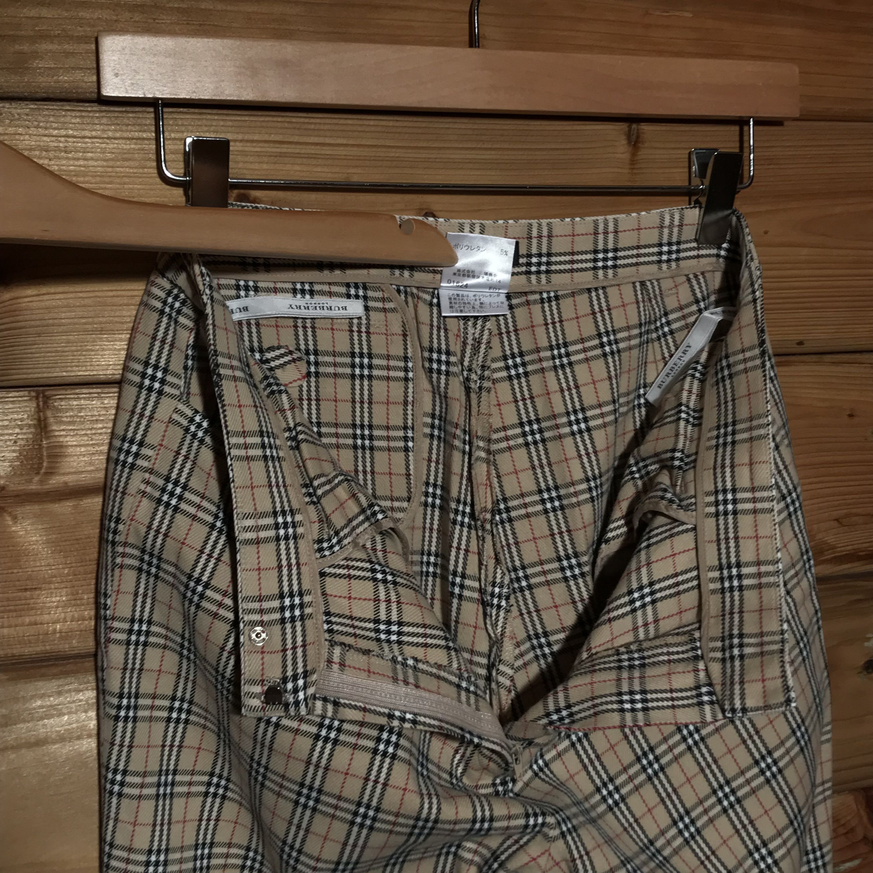 Burberry × Vintage 00s Burberry Nova Check Pattern Golf Style Trousers Size 28" / US 6 / IT 42 - 4 Thumbnail