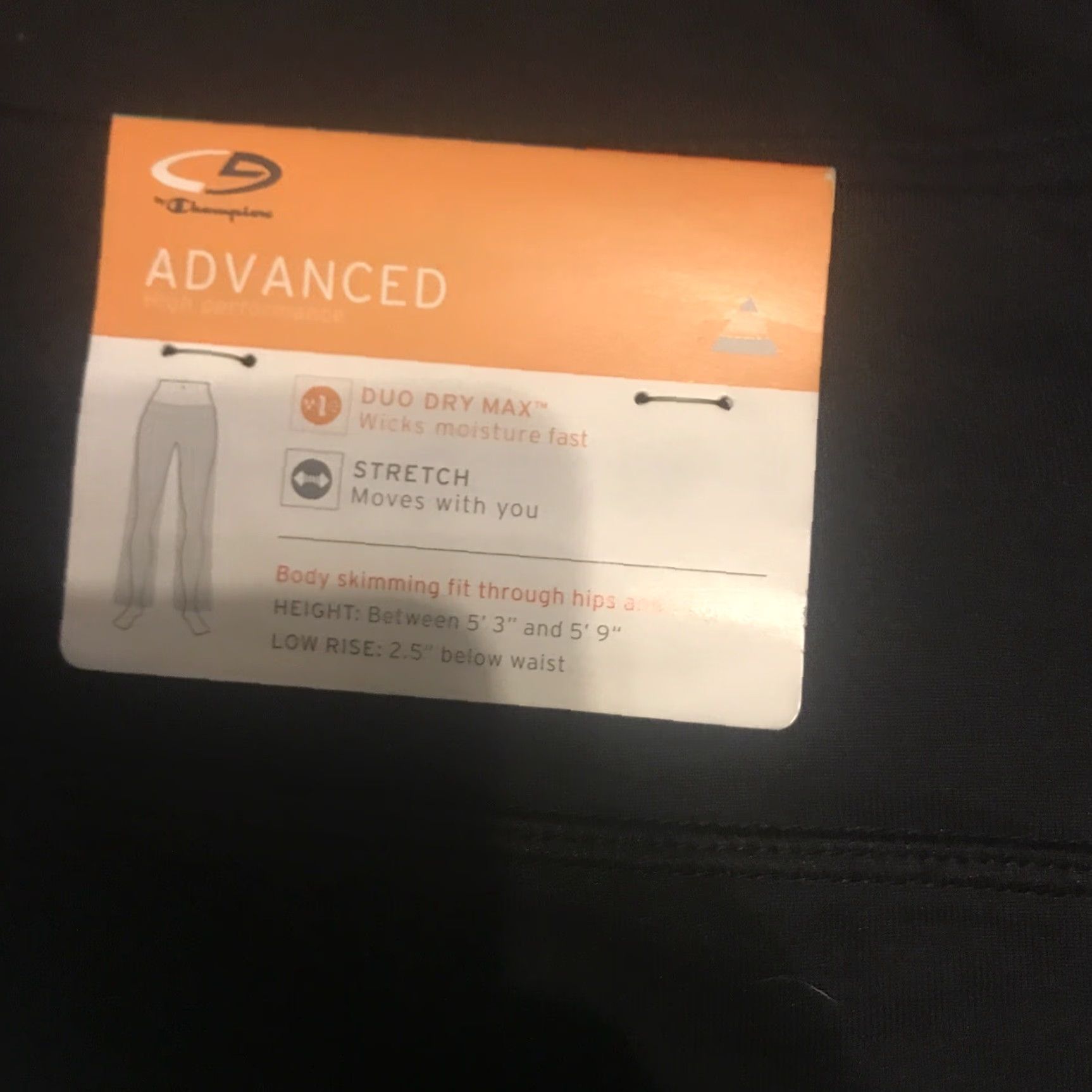 Champion NWT Champion Advanced High Performance Black Capri Fitted Duo Dry Size M Leggings Women Size ONE SIZE - 4 Thumbnail
