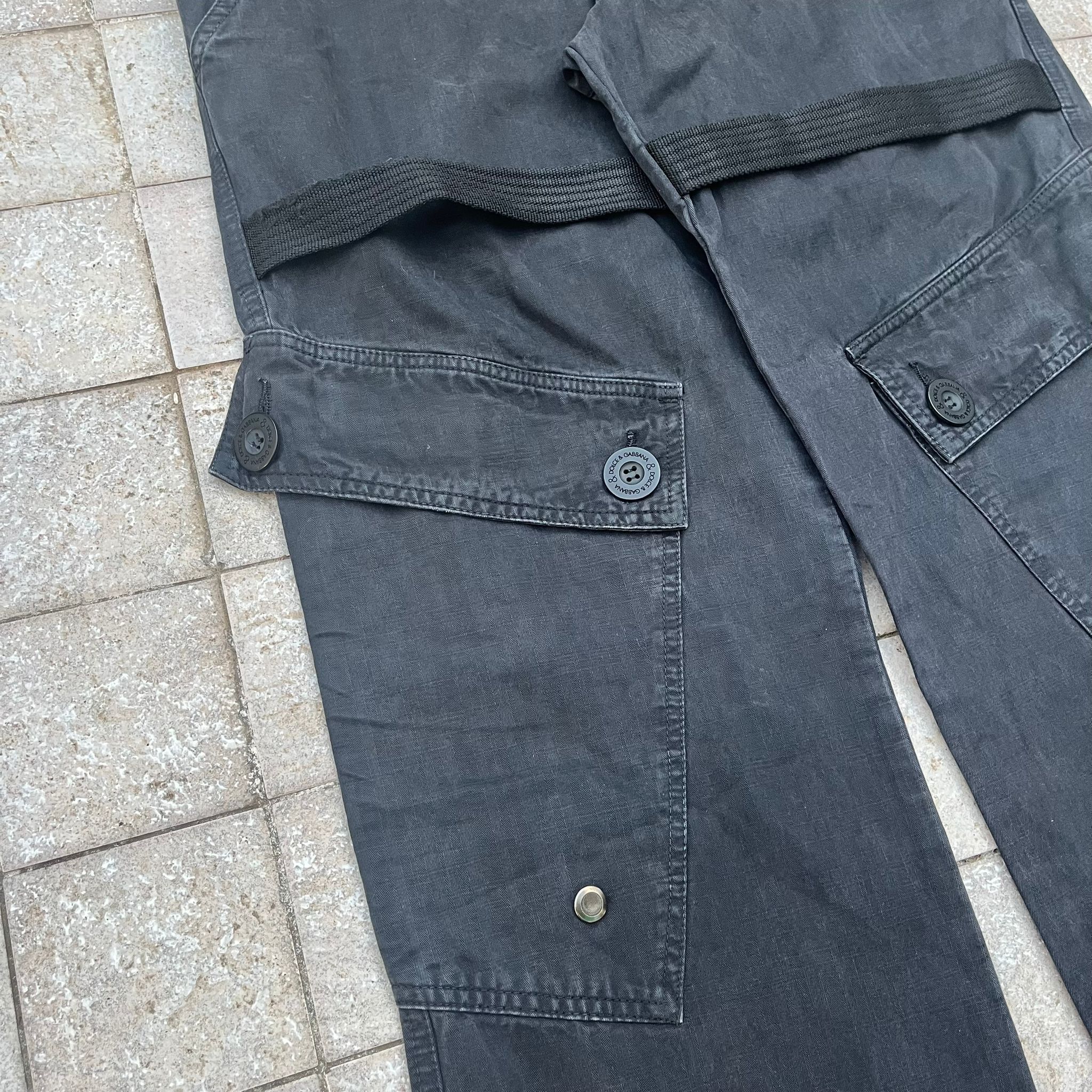 Dolce & Gabbana × Vintage Dolce Gabbana Vintage Sunfaded Cargo Bondage y2k Pants Size US 29 - 2 Thumbnail