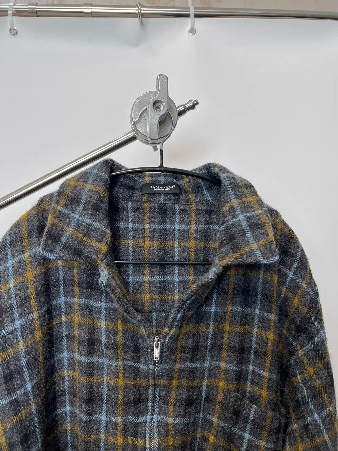 Undercover undercover 20aw wool blend oversized check half-zip jacket Size US L / EU 52-54 / 3 - 3 Thumbnail