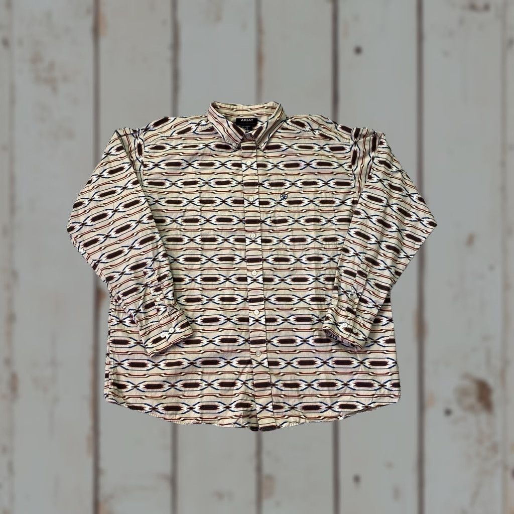 Ariat Ariat Chimayo Collection Shirt Aztec Long Sleeve Button Down Western Mens XL Size US XL / EU 56 / 4 - 1 Thumbnail