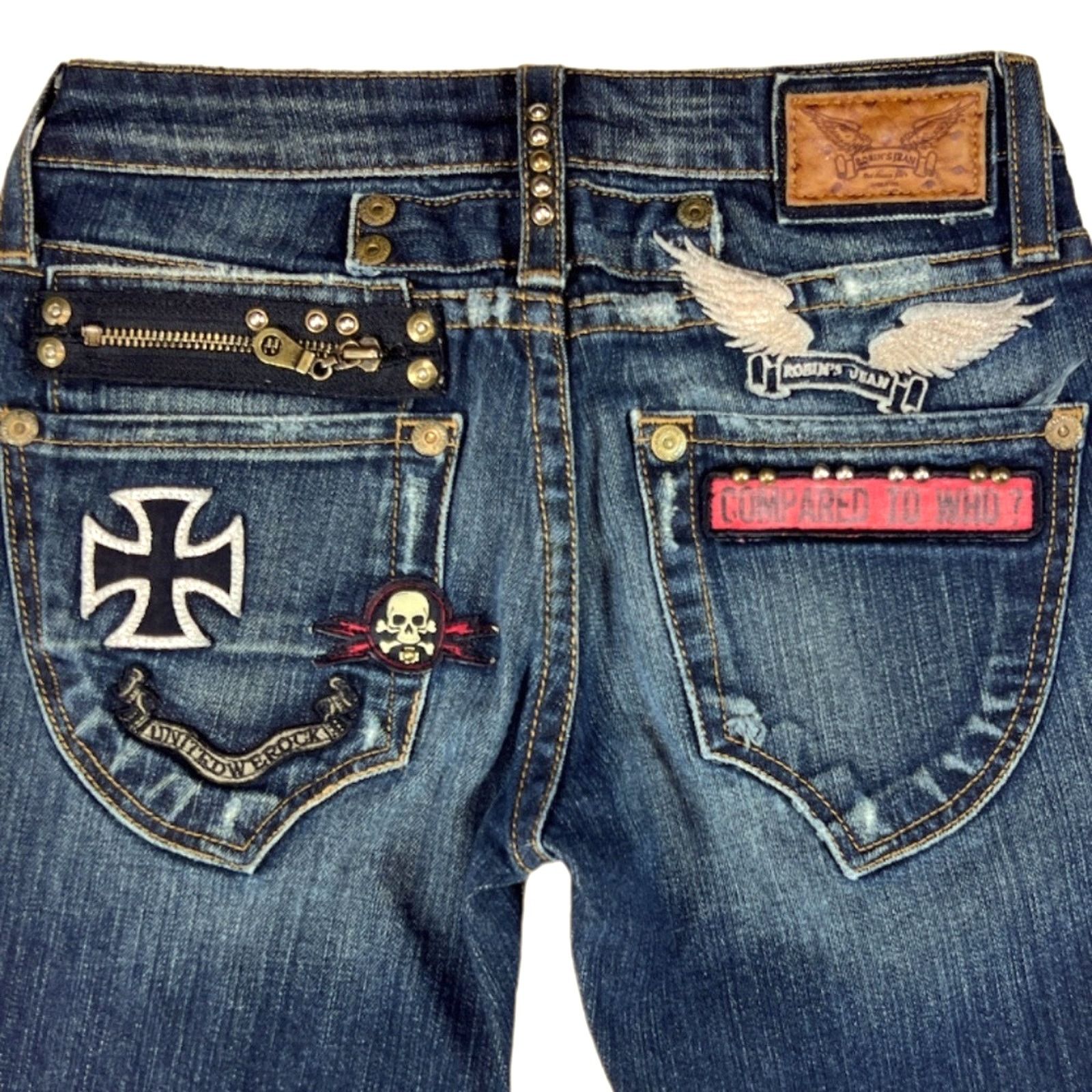 Robins Jeans Robin's Jean Blue Straight Leg Denim | Size 26 Size 26" / US 2 / IT 38 - 3 Thumbnail