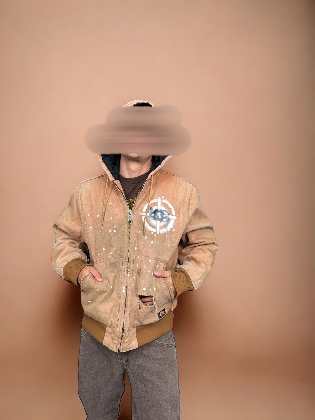 Dickies × Vintage Vintage Thrashed Hooded Dickies Paint Jacket Size US M / EU 48-50 / 2 - 10 Thumbnail