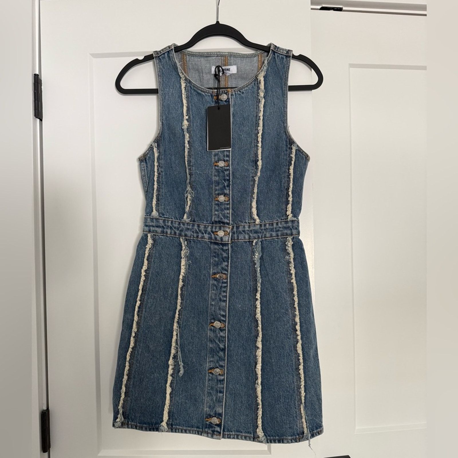 New Re/Done Fray Denim Dress - Small - $425
