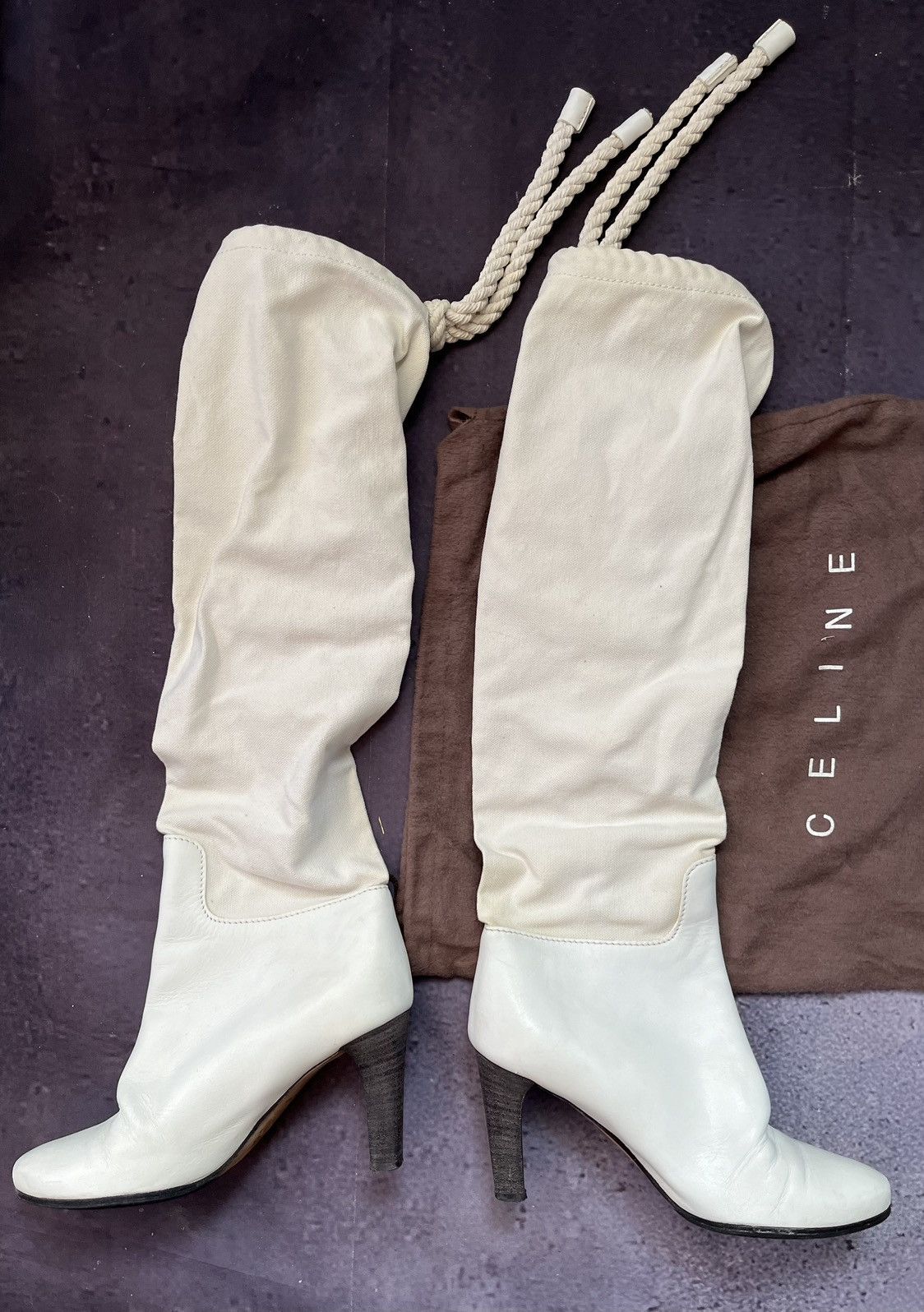 Celine Celine White Heels Size US 6 / IT 36 - 5 Thumbnail
