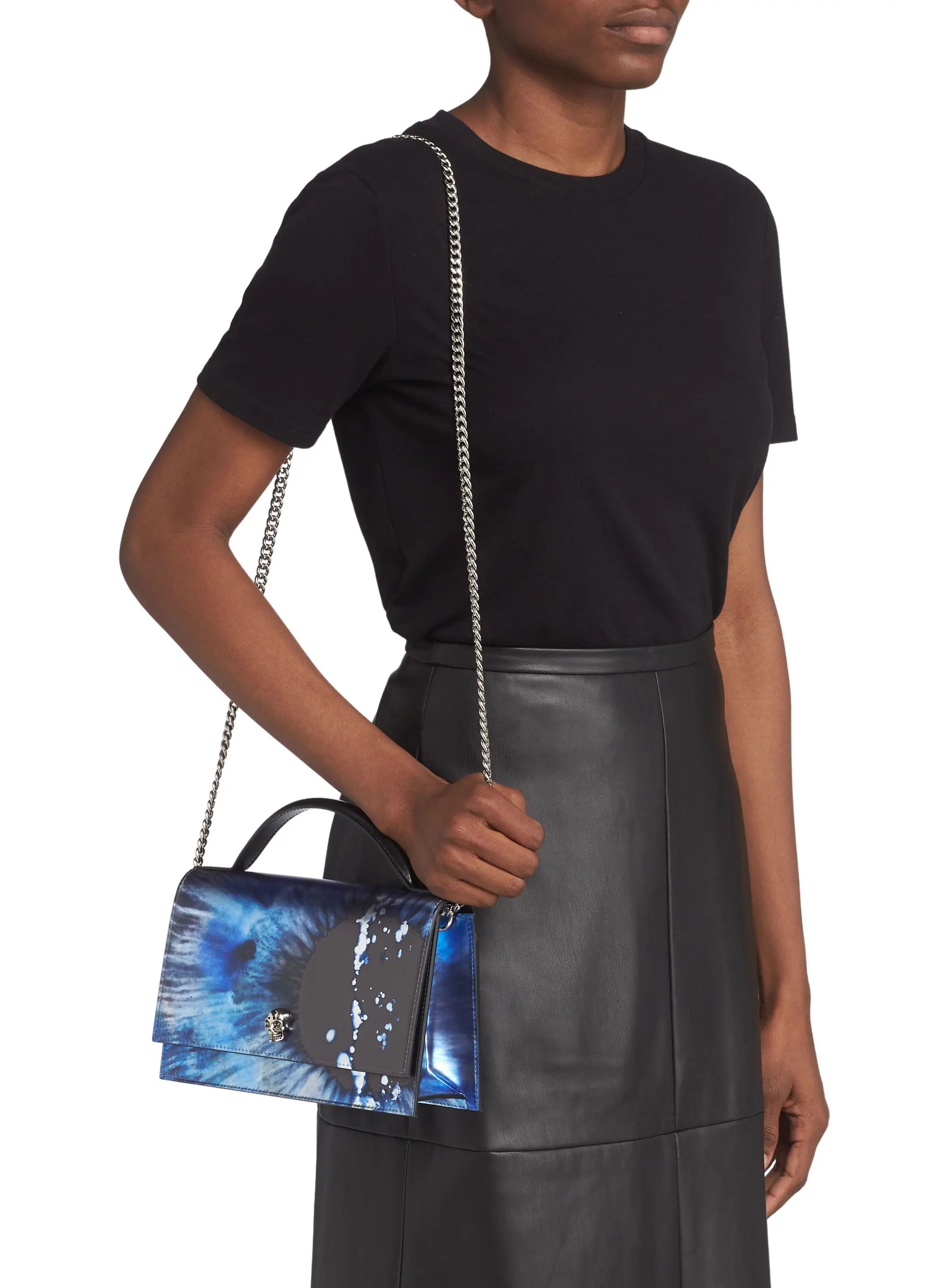 Alexander McQueen ALEXANDER MCQUEEN Galactic Iris leather flap shoulder bag q Size ONE SIZE - 2 Thumbnail