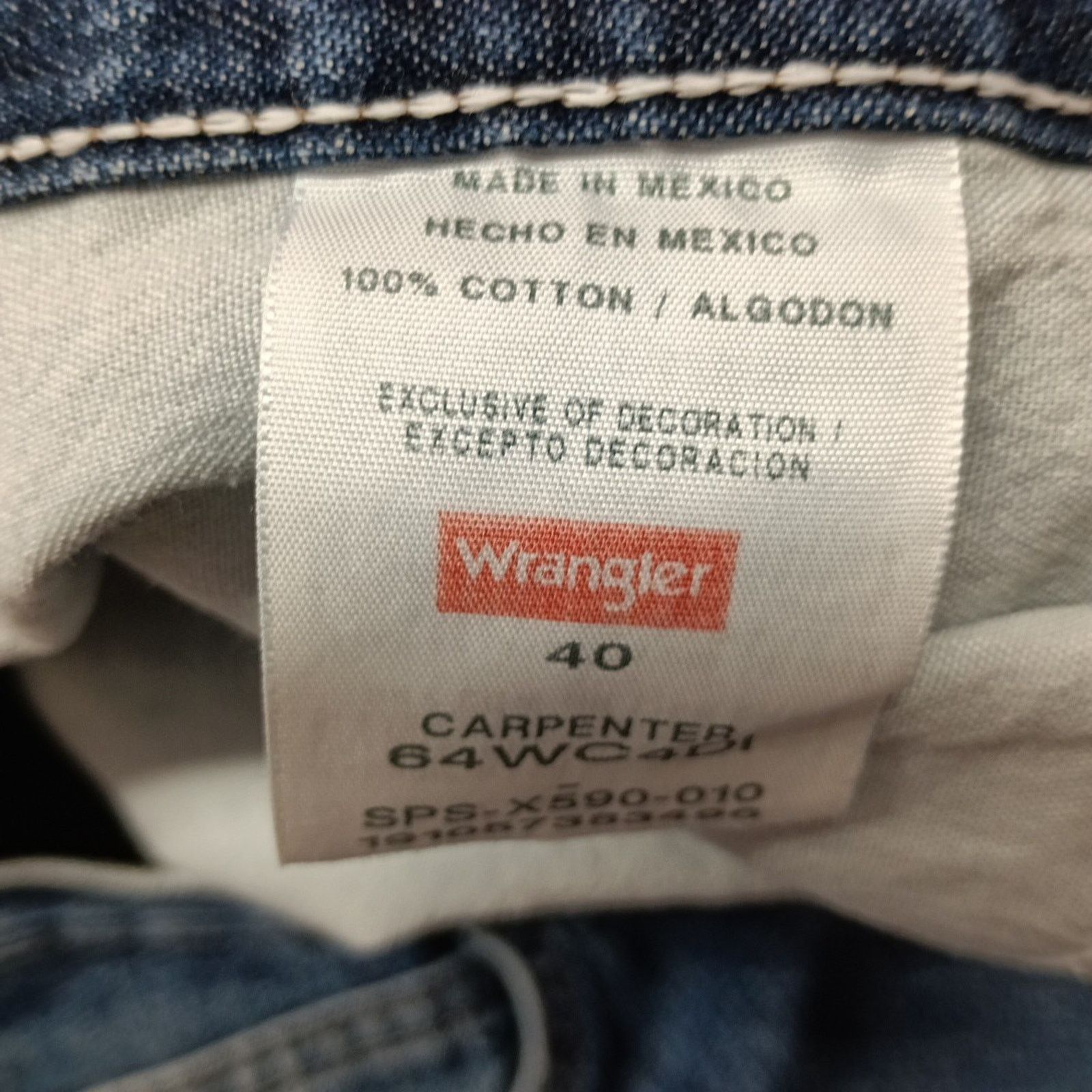 Wrangler Wrangler Carpenter Flex Denim Shorts Mens 40 Blue 10" Inseam Size US 40 / EU 56 - 3 Thumbnail