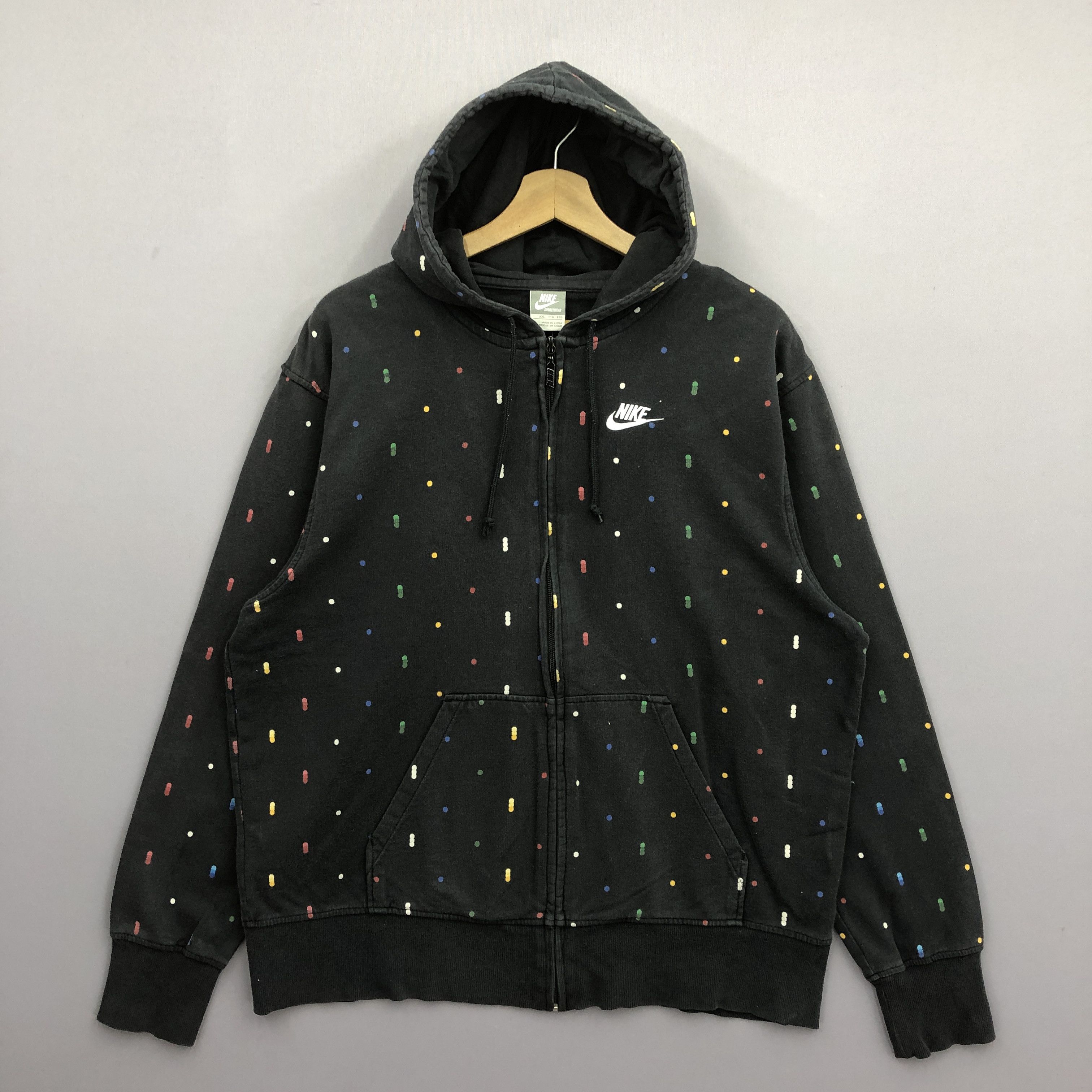 Nike Vintage Nike Hoodie Sweater Nike Swoosh Polka Dot Sweatshirt Size US XL / EU 56 / 4 - 2 Thumbnail