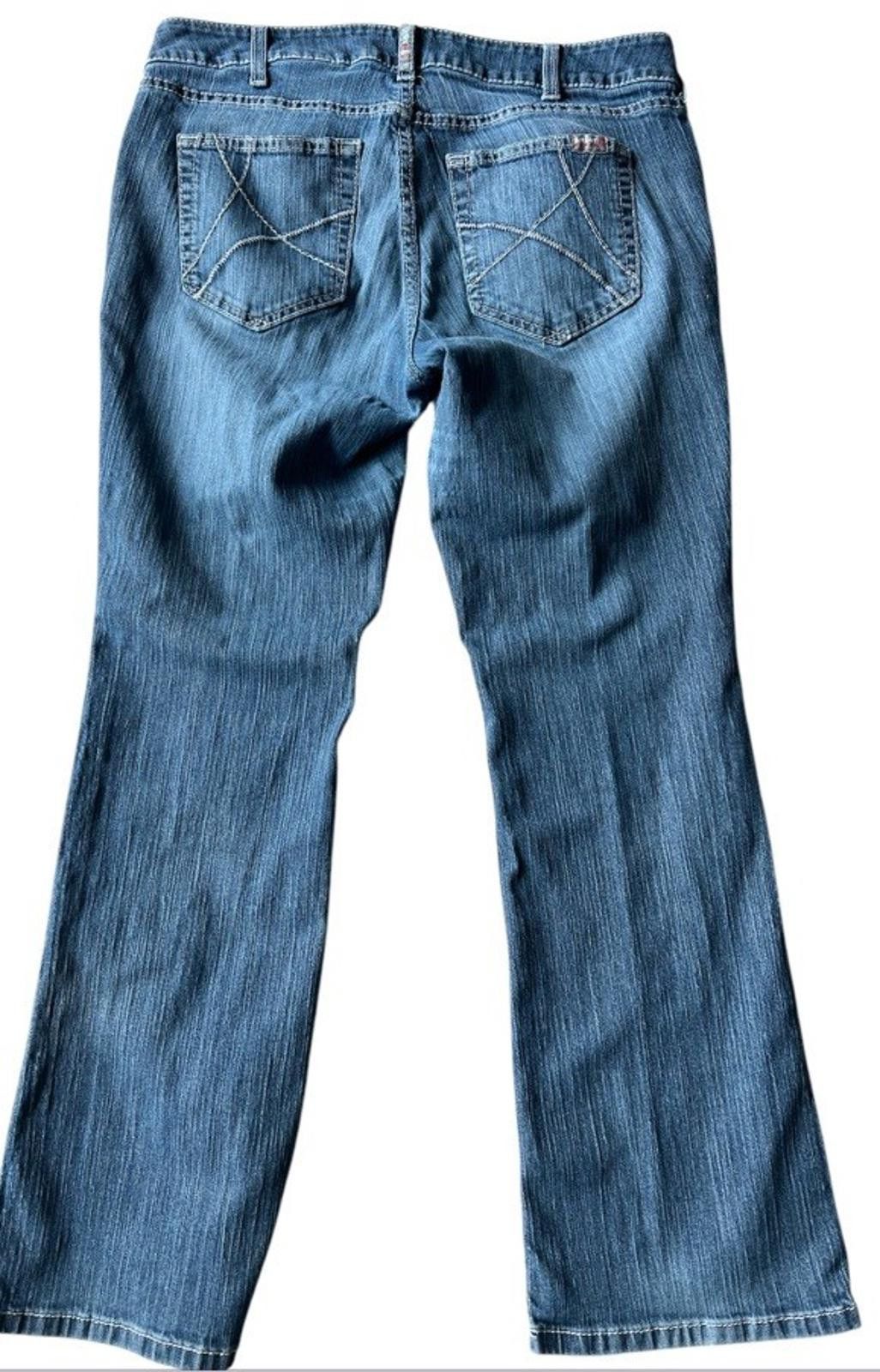 Ariat Ariat Real Denim Size 31 Medium Mid Rise Bootcut Whiskering Size 31" - 2 Thumbnail