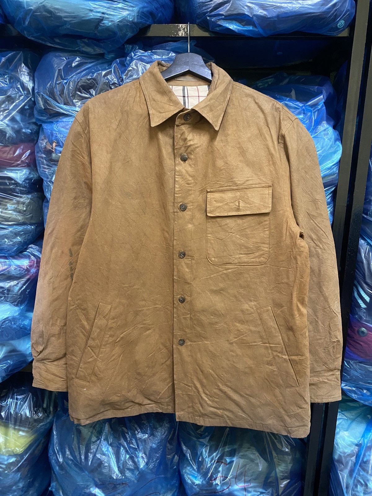 Burberry Vintage Burberry London Brown Faux Suede Car Coat Nova Check Size US M / EU 48-50 / 2 - 1 Thumbnail