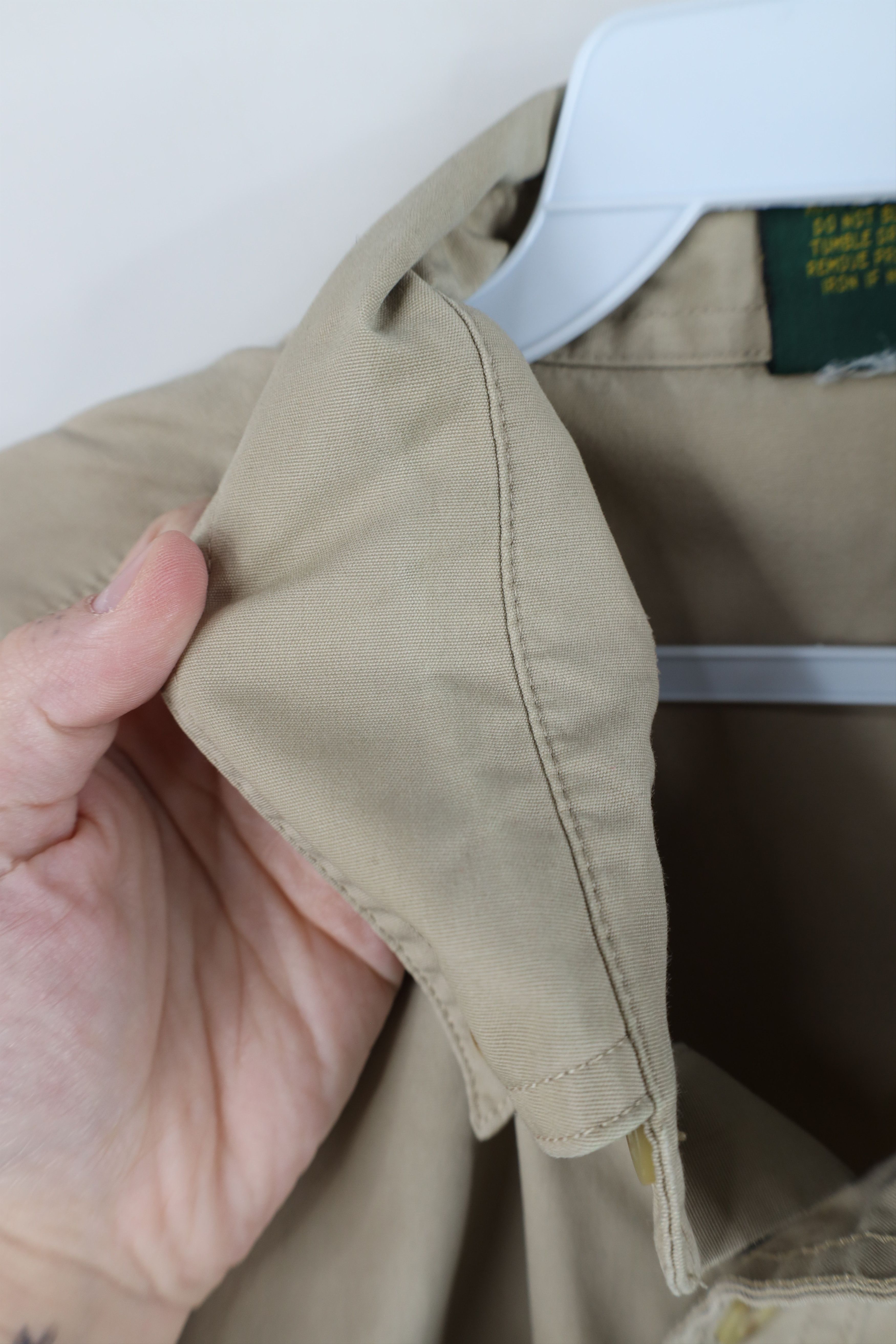 Cabelas Vintage 90s Cabelas Spell Out Safari Bush Button Shirt Beige Size US L / EU 52-54 / 3 - 10 Thumbnail