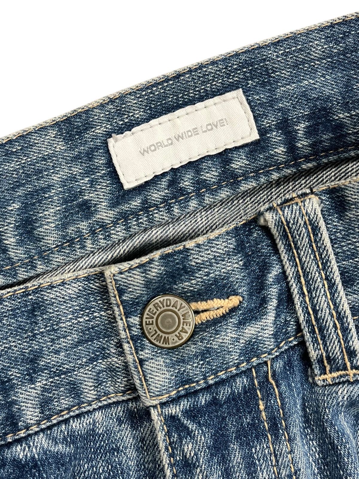 20471120 2000s World Wide Love - Grunge Pathwork Army Denim Pants Size US 29 - 8 Thumbnail