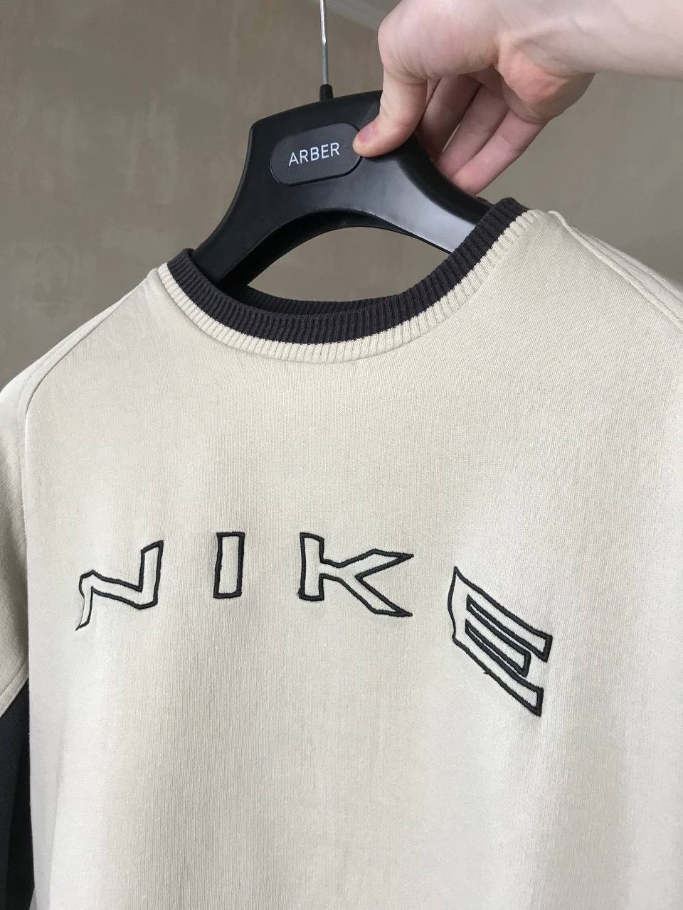 Nike × Vintage 🍪 90s Rare Swoosh Nike Sweatshirt Spellout Baggy Oversize Size US S / EU 44-46 / 1 - 7 Thumbnail