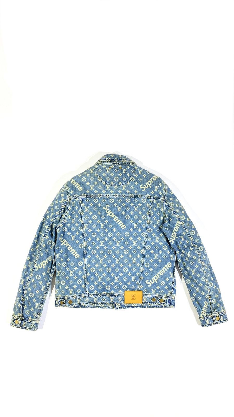 Louis Vuitton × Supreme Louis Vuitton X Supreme 54 Denim Jacket Blue Monogram Size US L / EU 52-54 / 3 - 12 Thumbnail