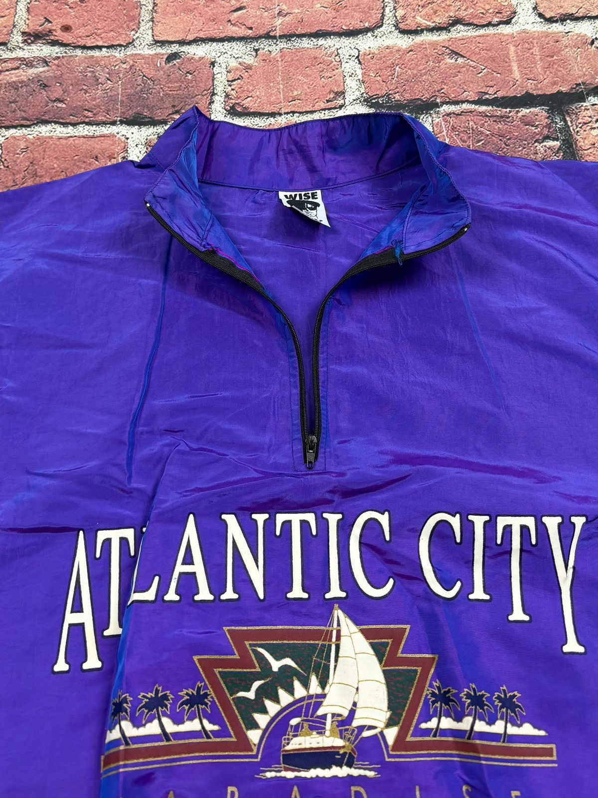 Other Vintage Wise Guy Atlantic City Surf Style Zip Windbreaker Size US XL / EU 56 / 4 - 6 Thumbnail
