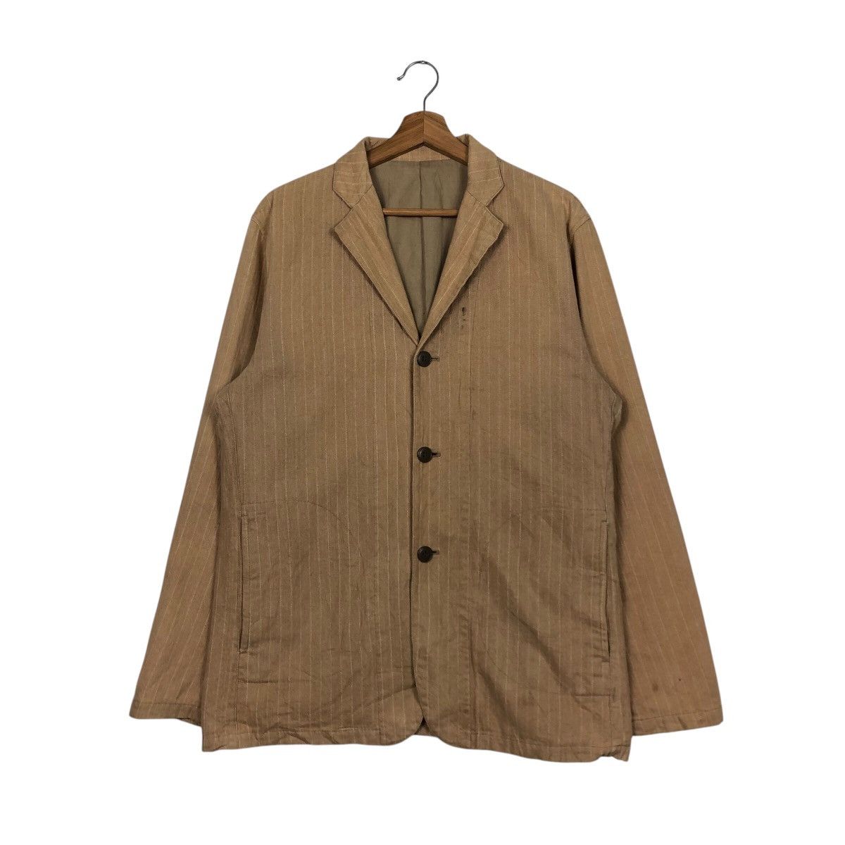 Japanese Brand 📌Vintage Hickory Chore Jacket Smith American Striped Size US L / EU 52-54 / 3 - 2 Thumbnail