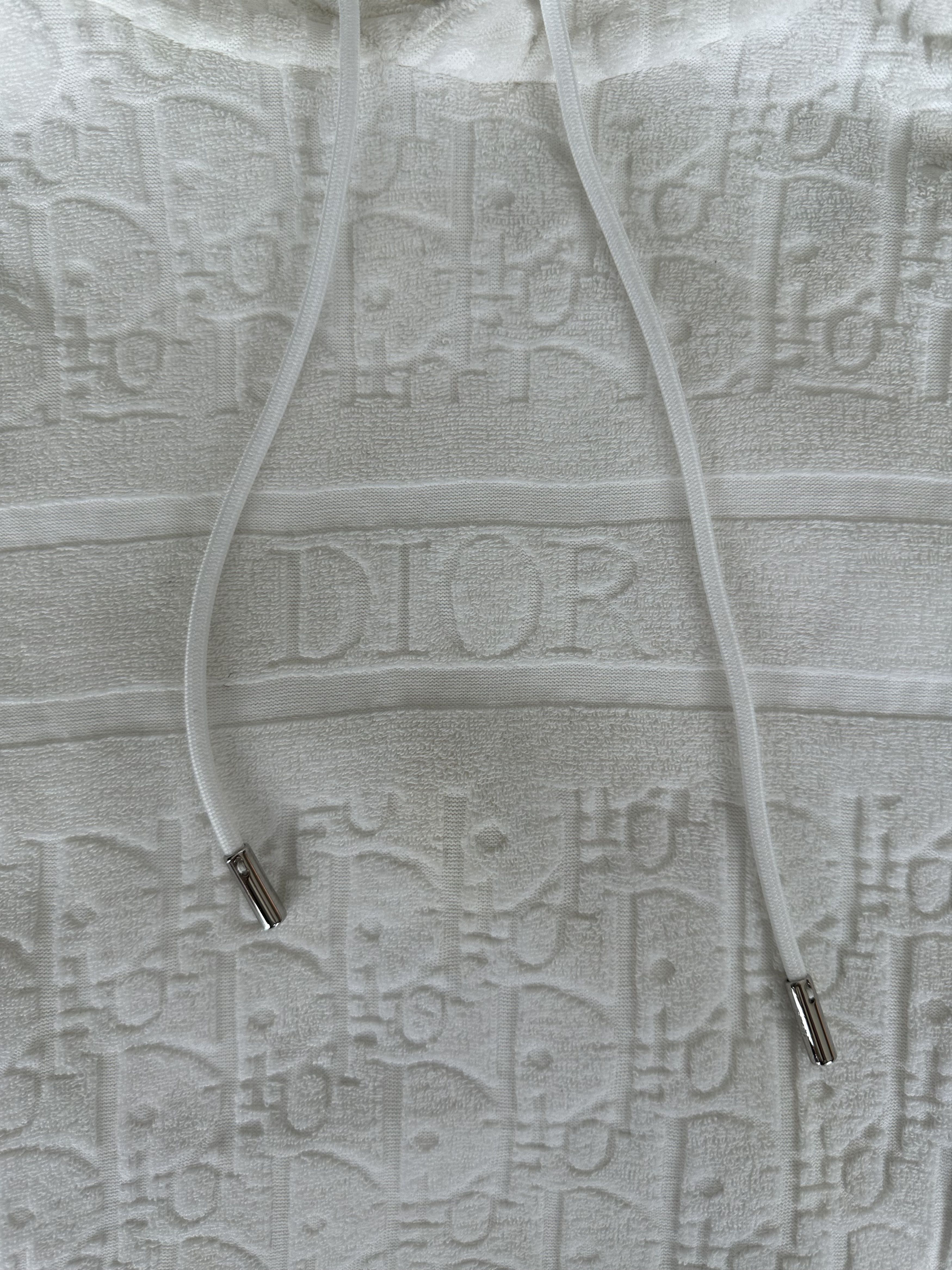 Dior Dior White Oblique Towel Hoodie Size US M / EU 48-50 / 2 - 3 Thumbnail