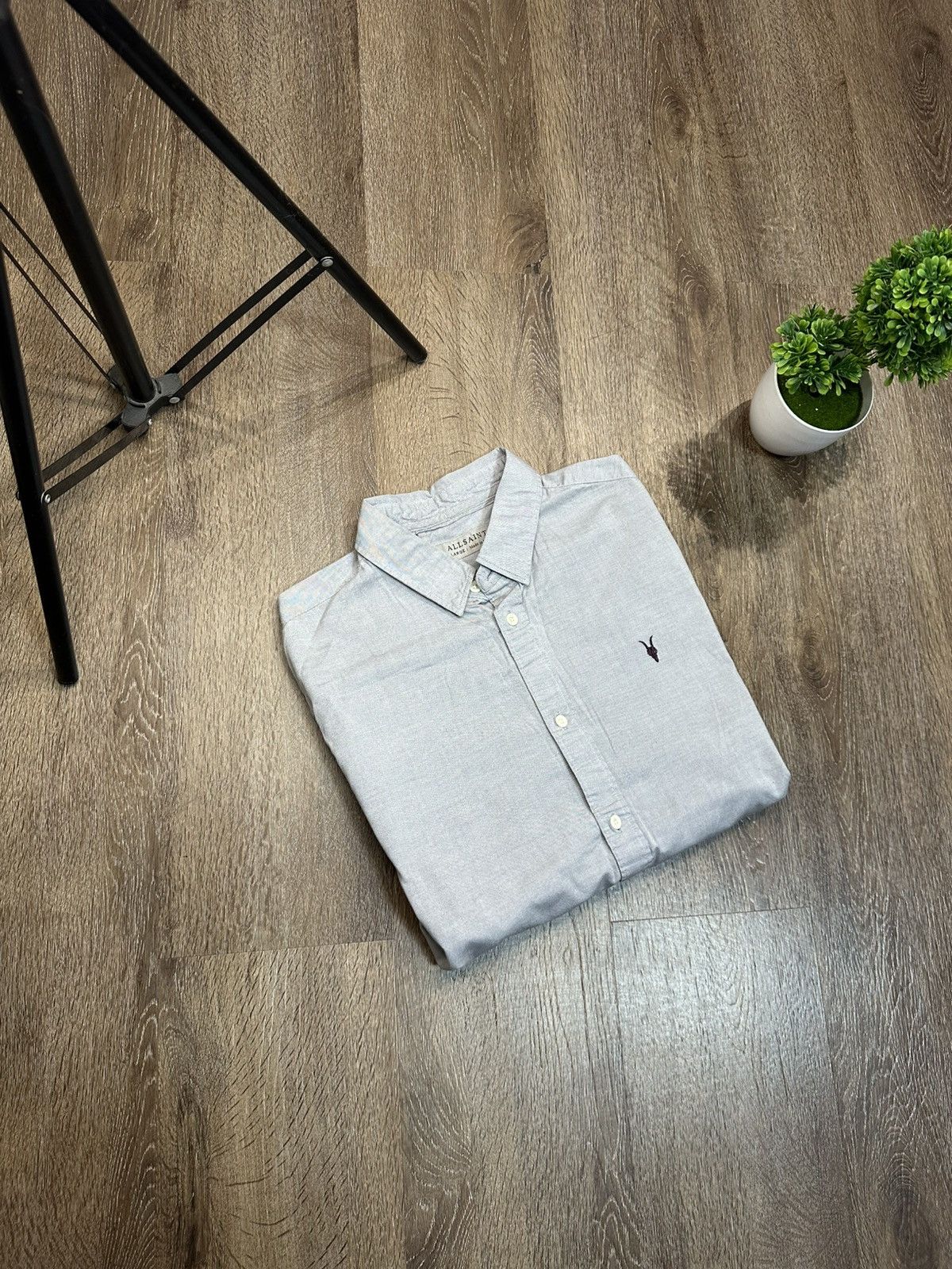 Allsaints All Saints Grey Shirt Luxury Size US L / EU 52-54 / 3 - 1 Thumbnail