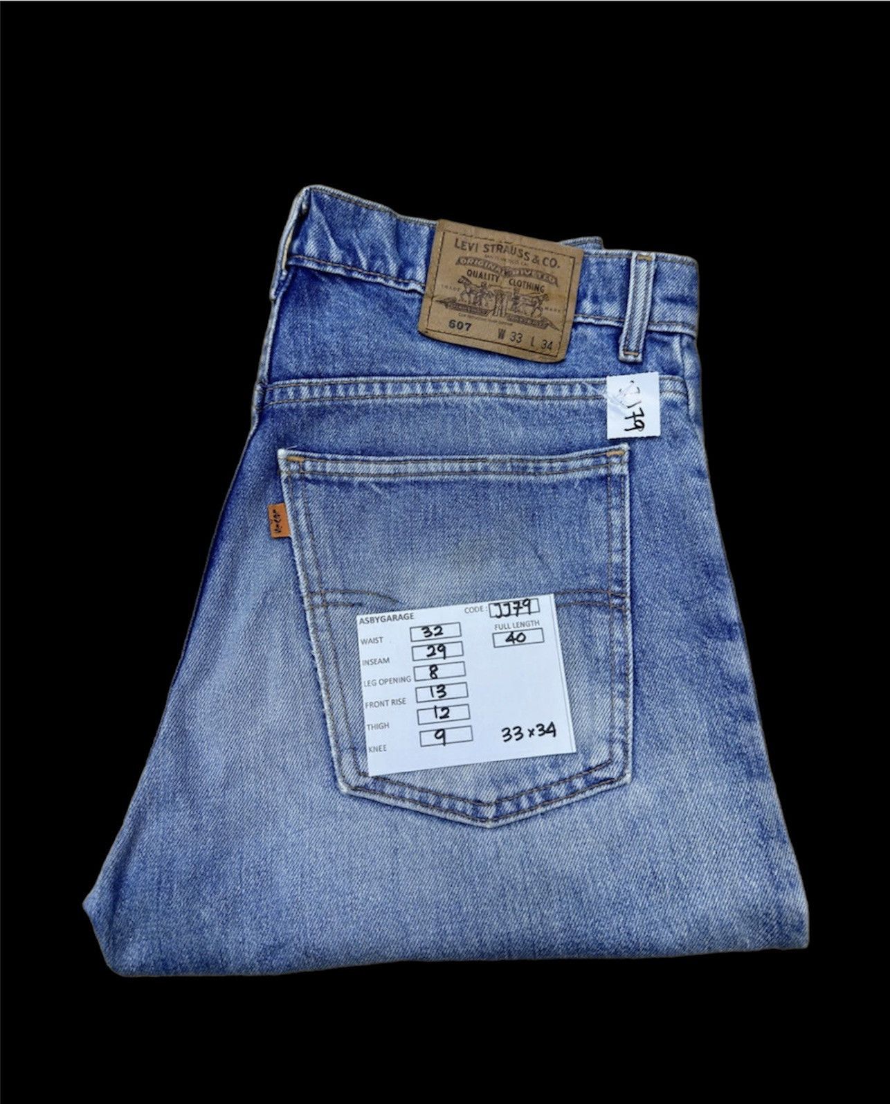 Levi's Vintage 90s Levis 607 Orange Tag Denim 32x29 JJ79 Size US 32 / EU 48 - 10 Thumbnail