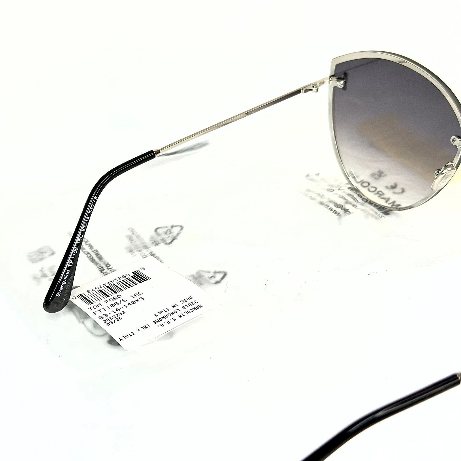 Tom Ford TOM FORD EVANGELINE TF1106 16C Silver Sunglass 1106 FT1106 Size ONE SIZE - 6 Thumbnail