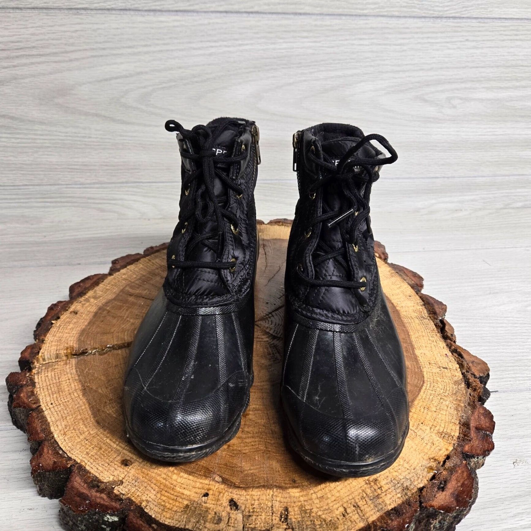 Sperry Sperry Women's Duck Boots Black Quilted Nylon Size 8 Size US 8 / IT 38 - 3 Thumbnail