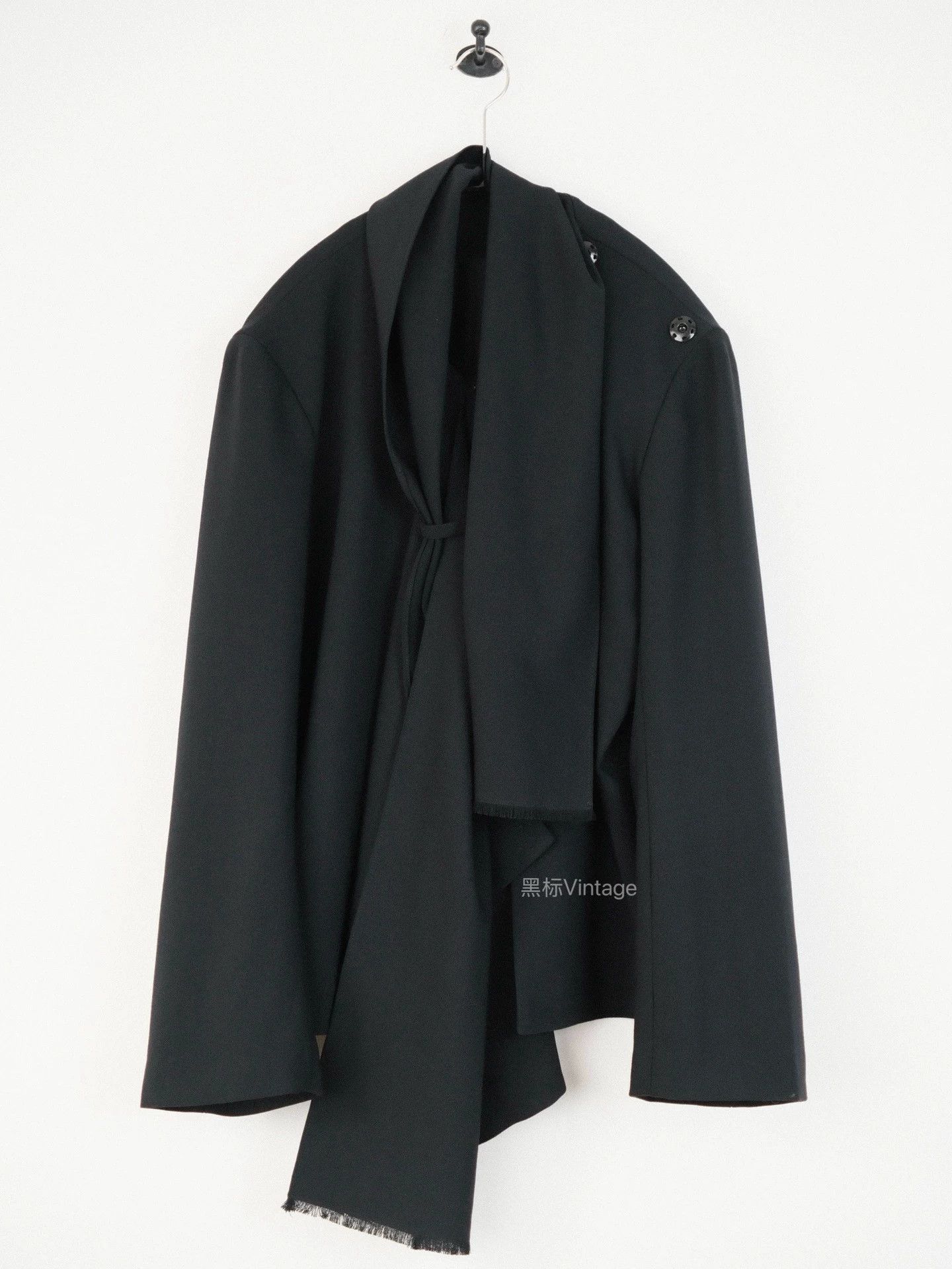 Yohji Yamamoto Yohji Yamamoto 18AW Vintage Scarf Collar Jacket Women's Size L / US 10 / IT 46 - 2 Thumbnail