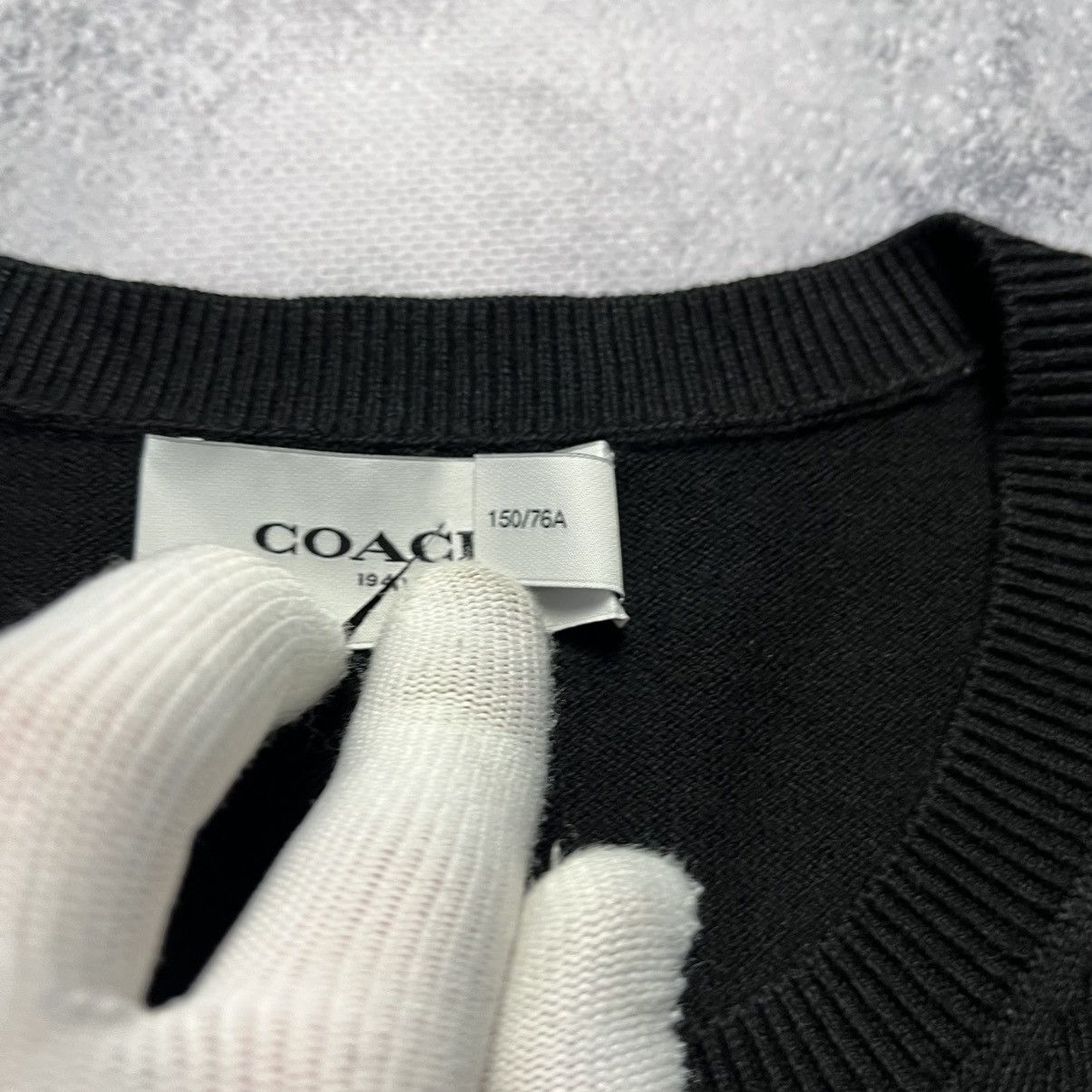 Coach × Designer Coach Black Cardigan Sweater Luxury Designer Size XXS / US 00 / IT 34 - 4 Thumbnail
