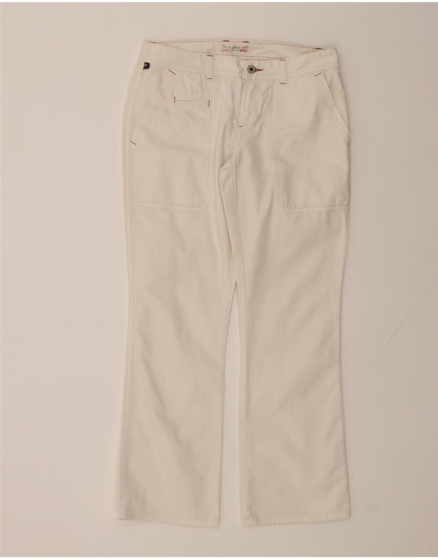 Polo Ralph Lauren Womens Slim Chino Trousers W28 L28 Beige Cotton Size 24" / US 00 / IT 34 - 1 Thumbnail