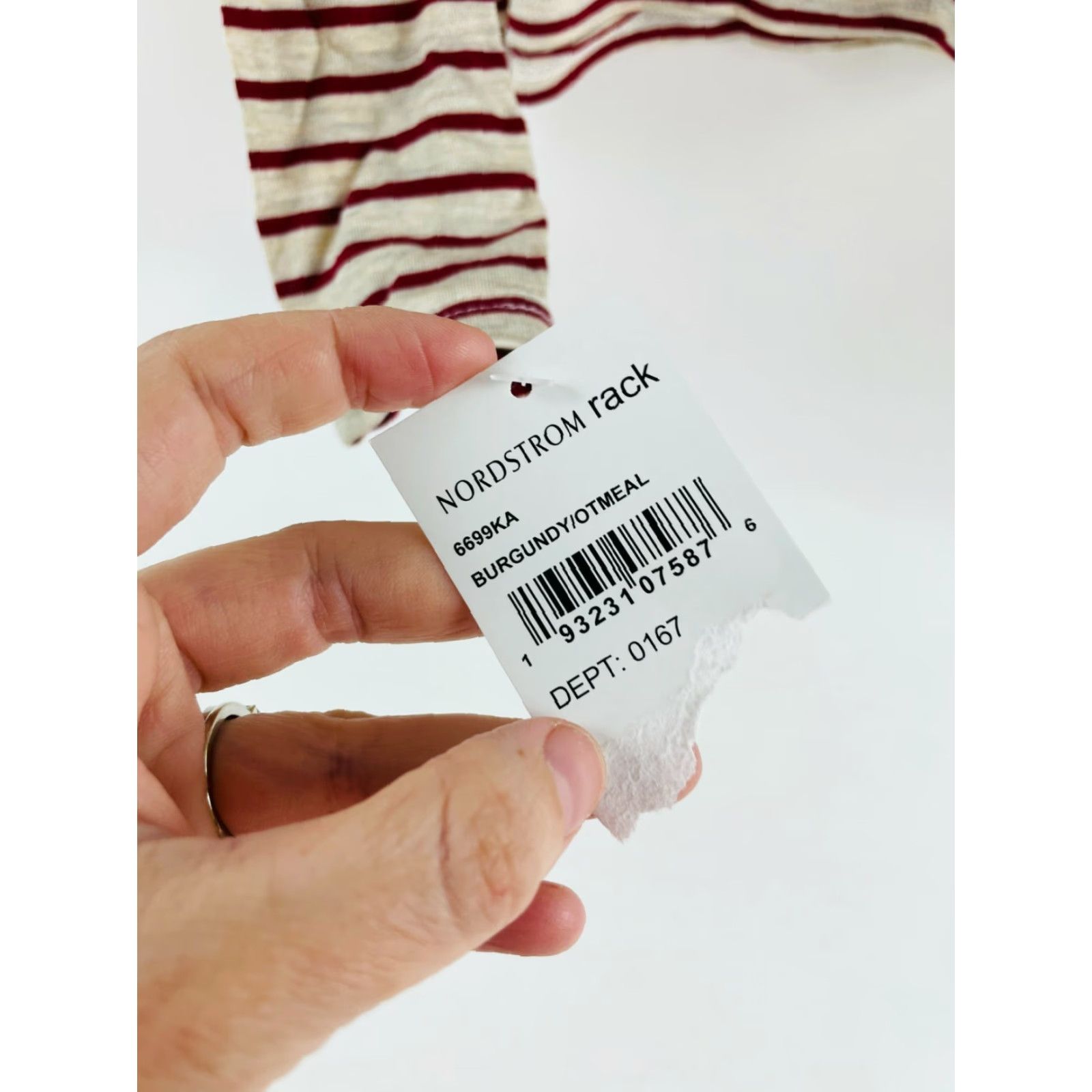 Vintage Project Social Turtleneck Shirt Women L Burgundy Tan Striped Long Sleeve NWT Size L / US 10 / IT 46 - 7 Thumbnail