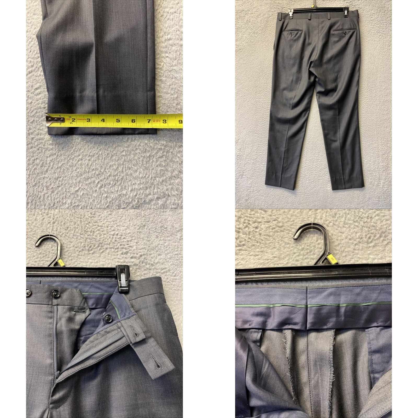 Ted Baker Ted Baker Modern Fit Dress Pants Men’s 36x32 Charcoal Gray Wool Blend /0402 Size US 36 / EU 52 - 8 Thumbnail