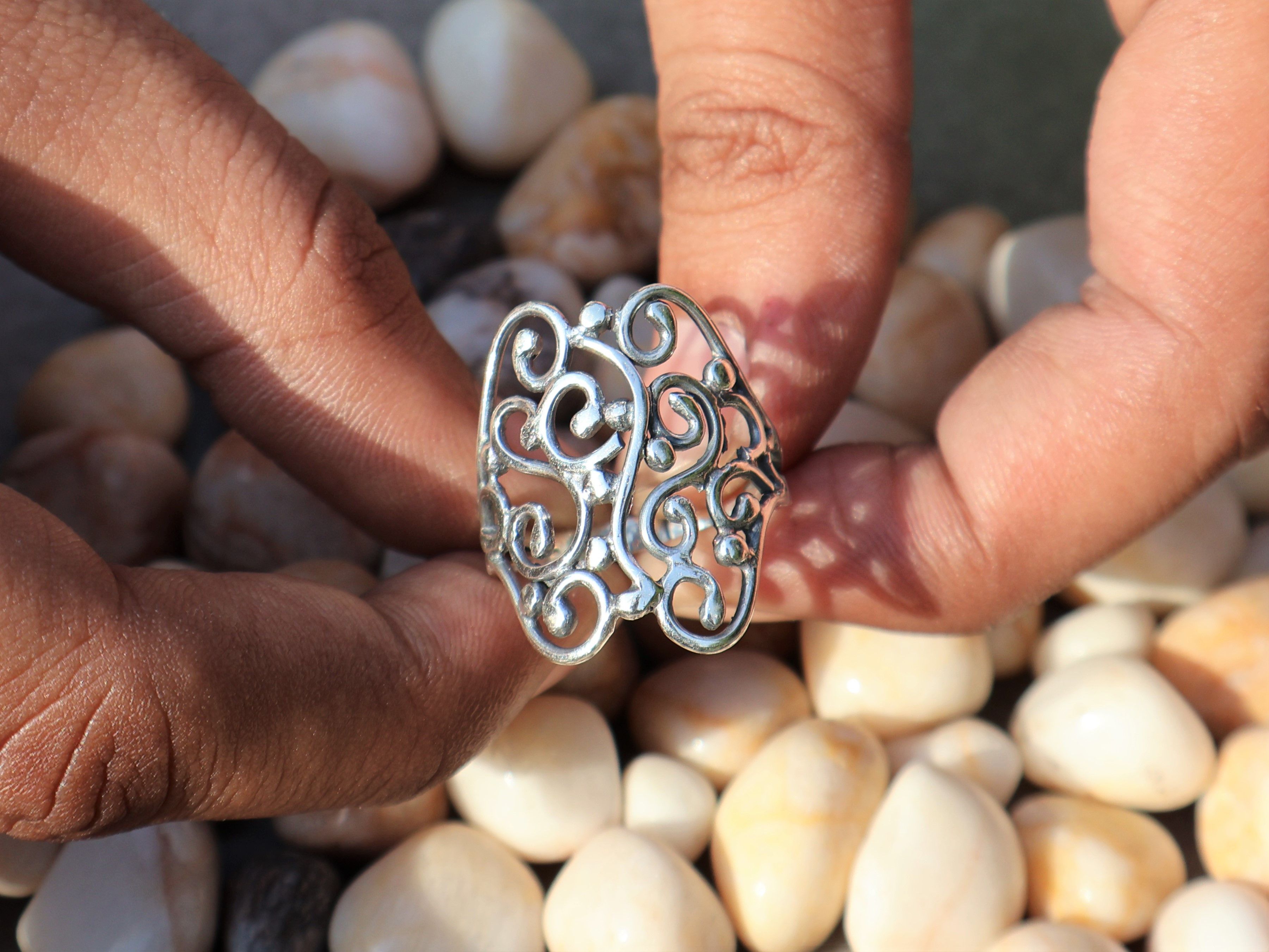 Handmade Spiral Band Ring, 925 Sterling Silver Ring, Handmade Jewelry Size ONE SIZE - 7 Thumbnail